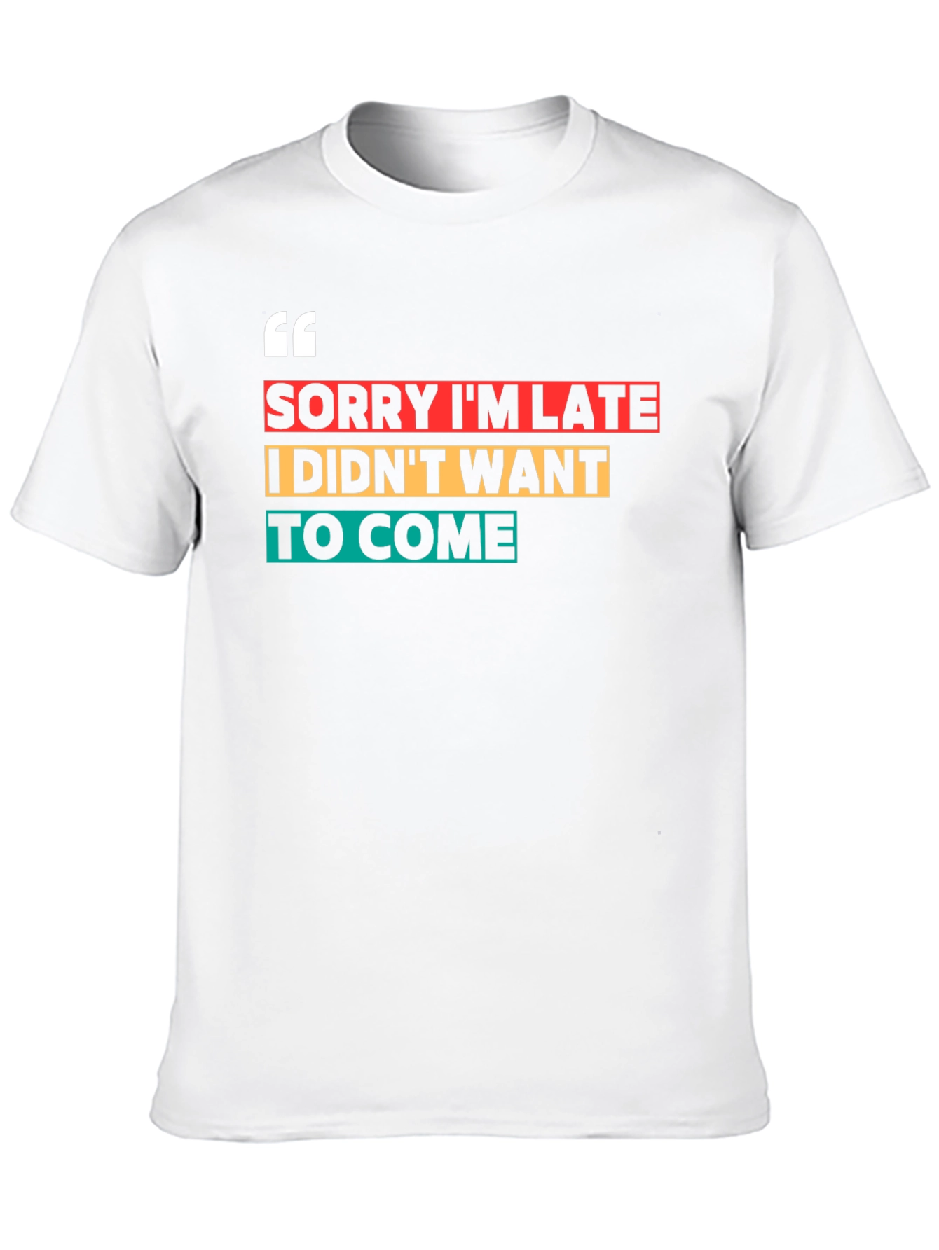 Black Sorry I'm Late Funny Graphic Tee view 10