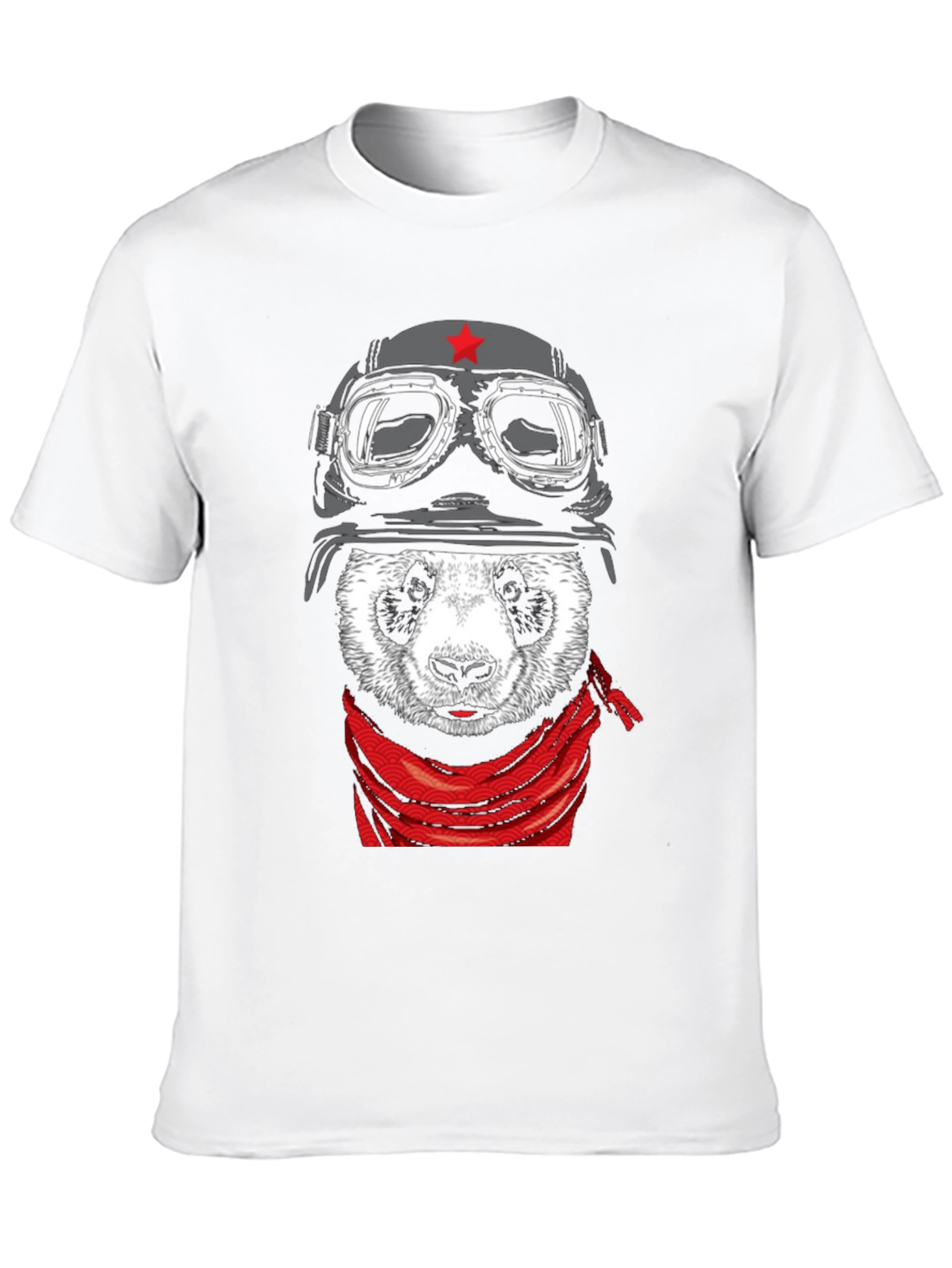 Black Panda Aviator T-Shirt - Unique Graphic Tee view 10