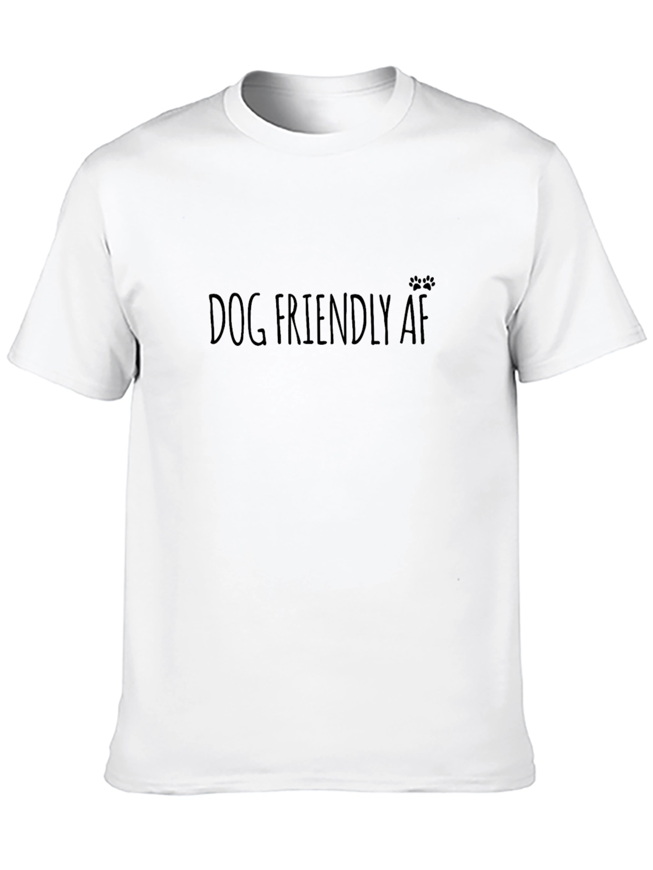 Black Dog Friendly AF Graphic Tee - Unisex Black T-Shirt view 10
