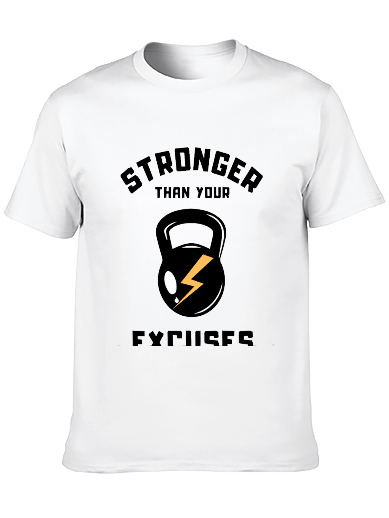 Black Stronger Than Your Excuses T-Shirt view 10