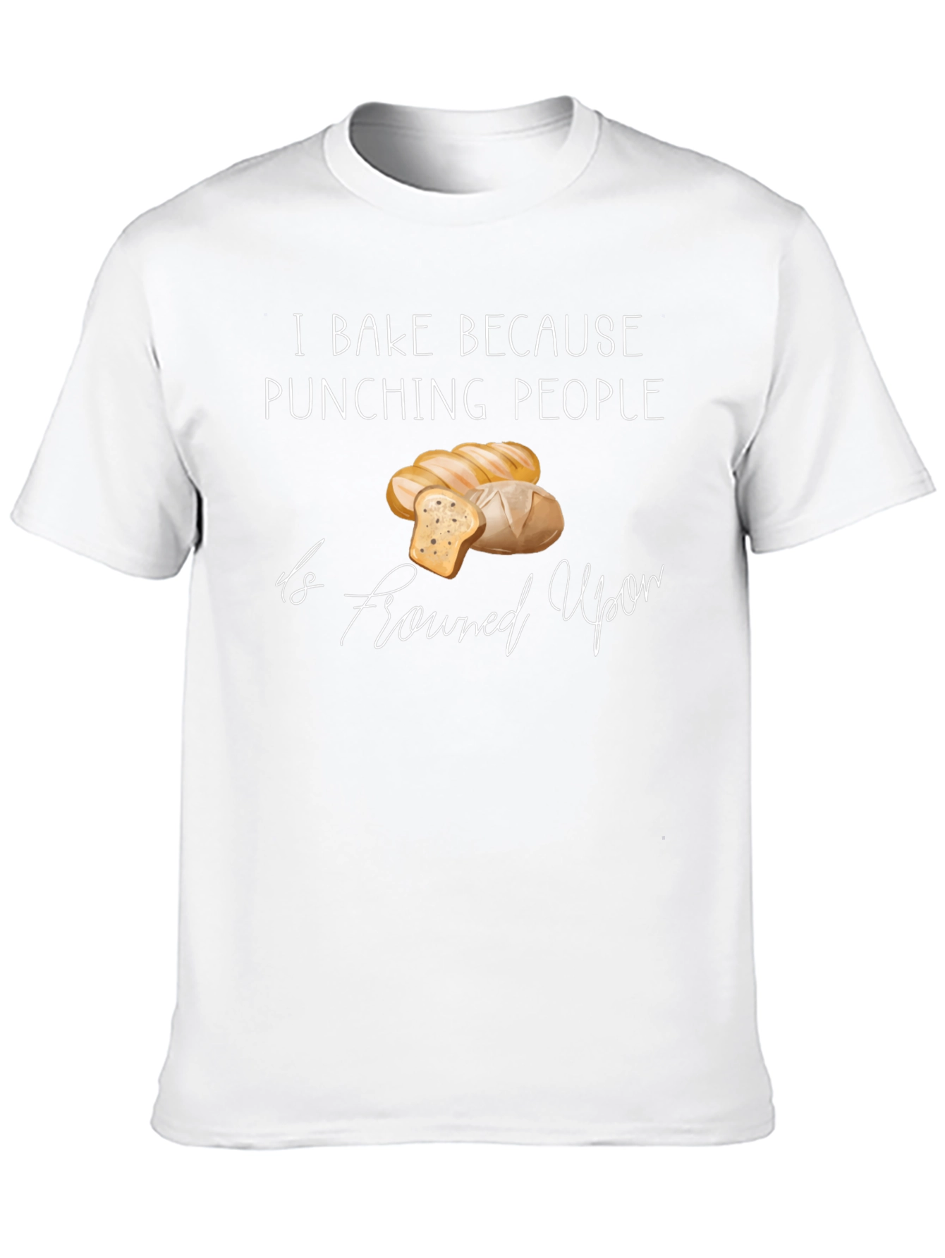 Black Funny Baking T-Shirt: I Bake Because Punching People Is Frowned Upon view 10