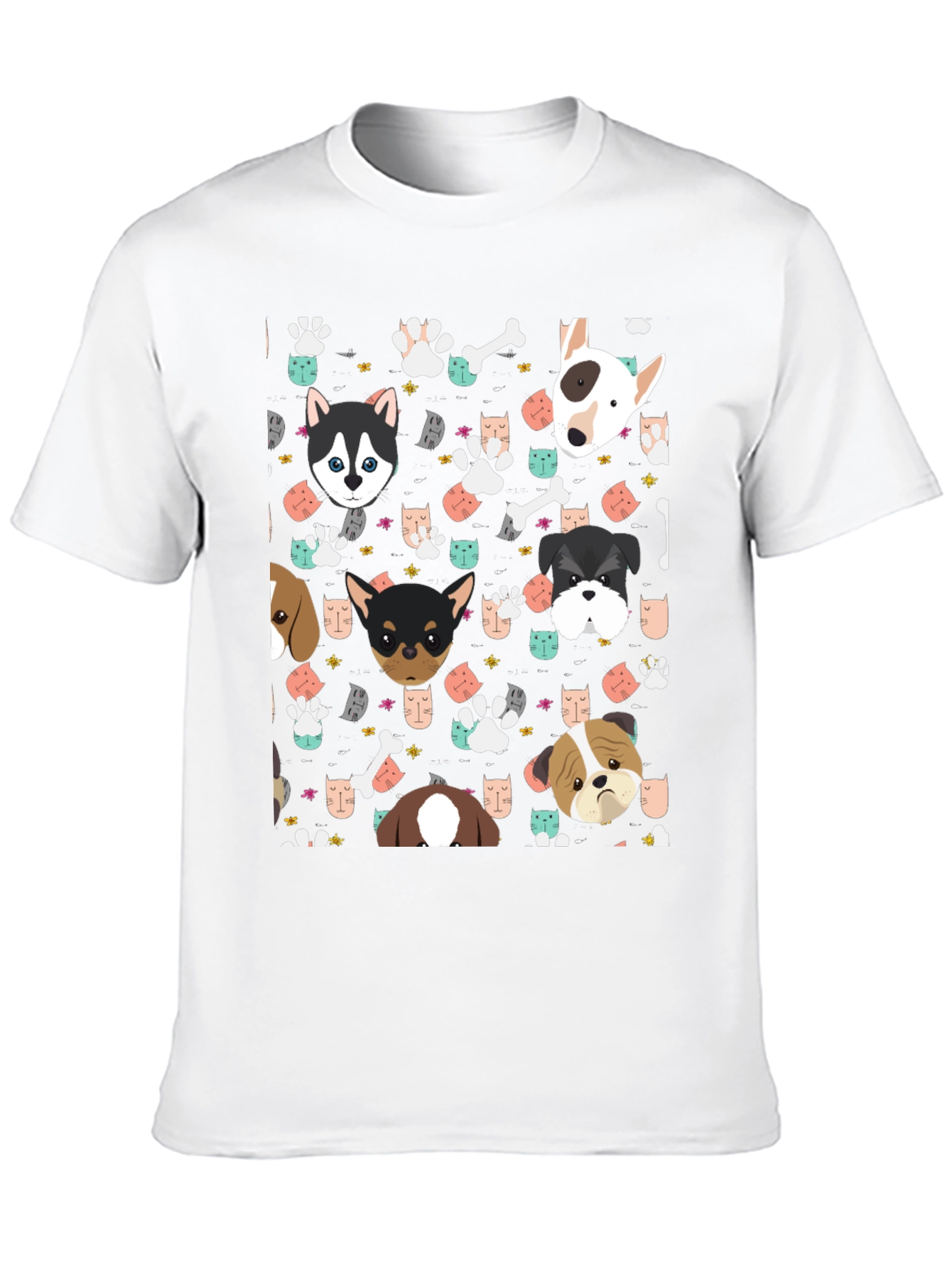 Black Dog Patterned Black Graphic Tee view 10