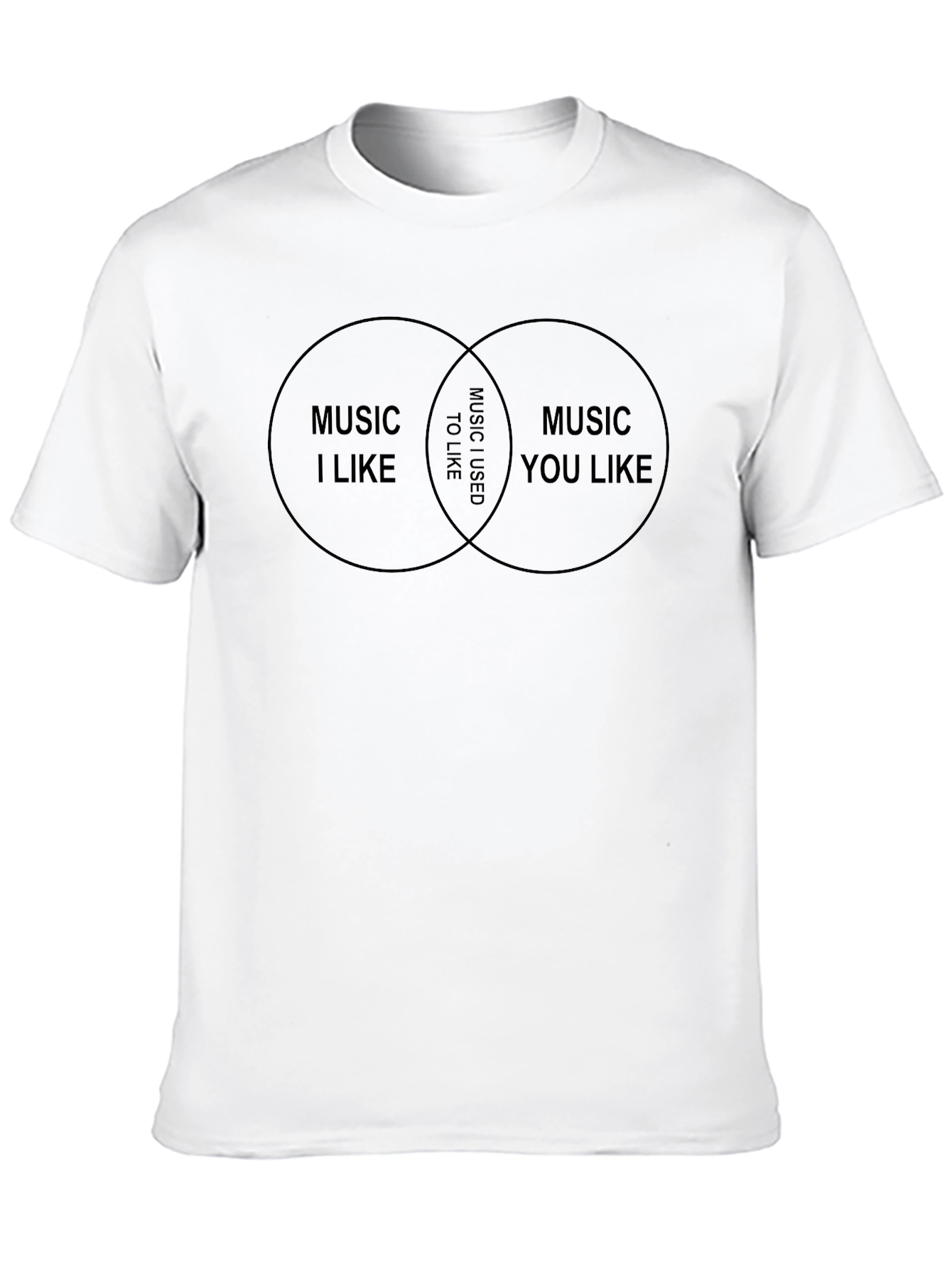 Black Music Venn Diagram T-Shirt - I Like & You Like view 10