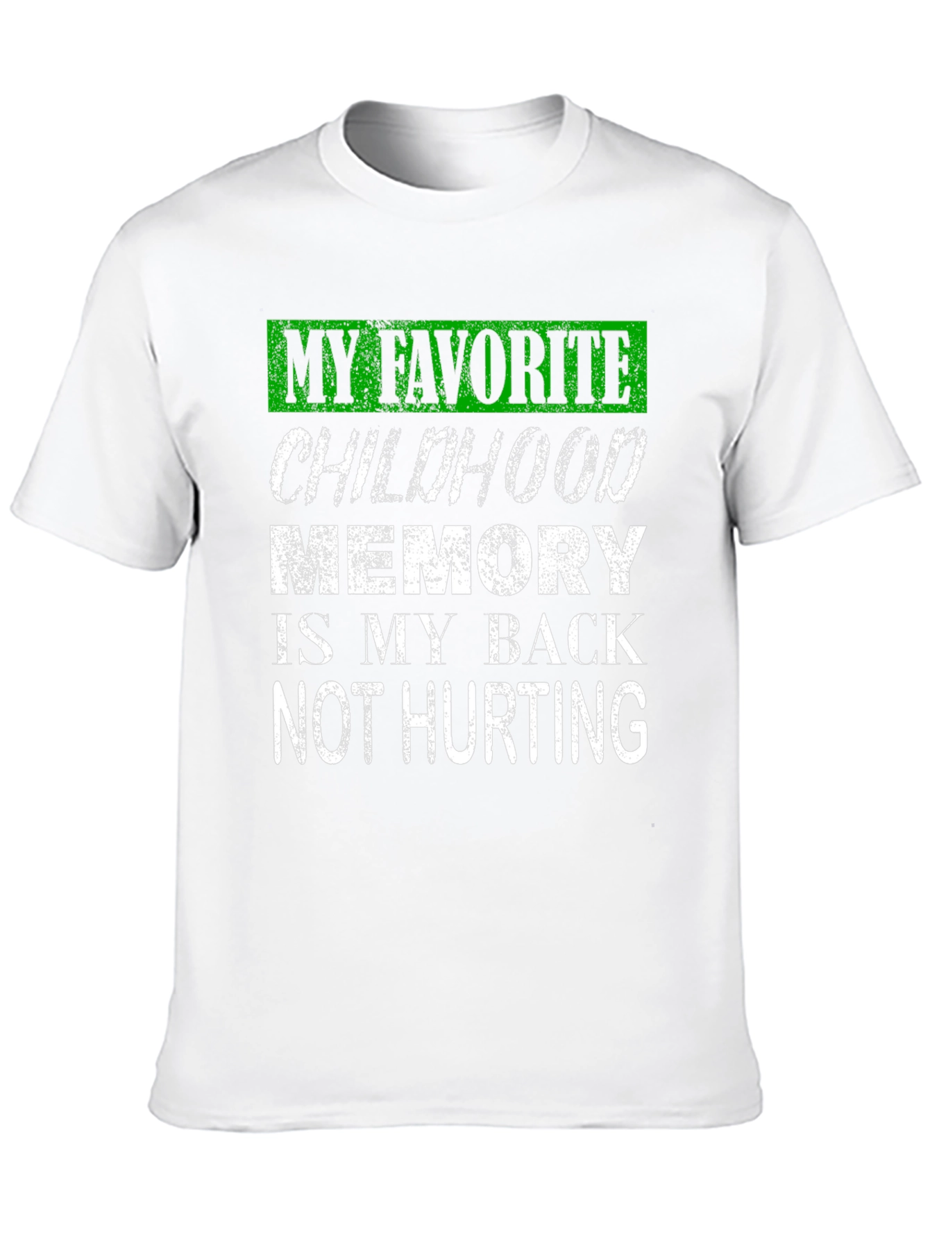 Black Funny Back Pain Childhood Memory T-Shirt view 10