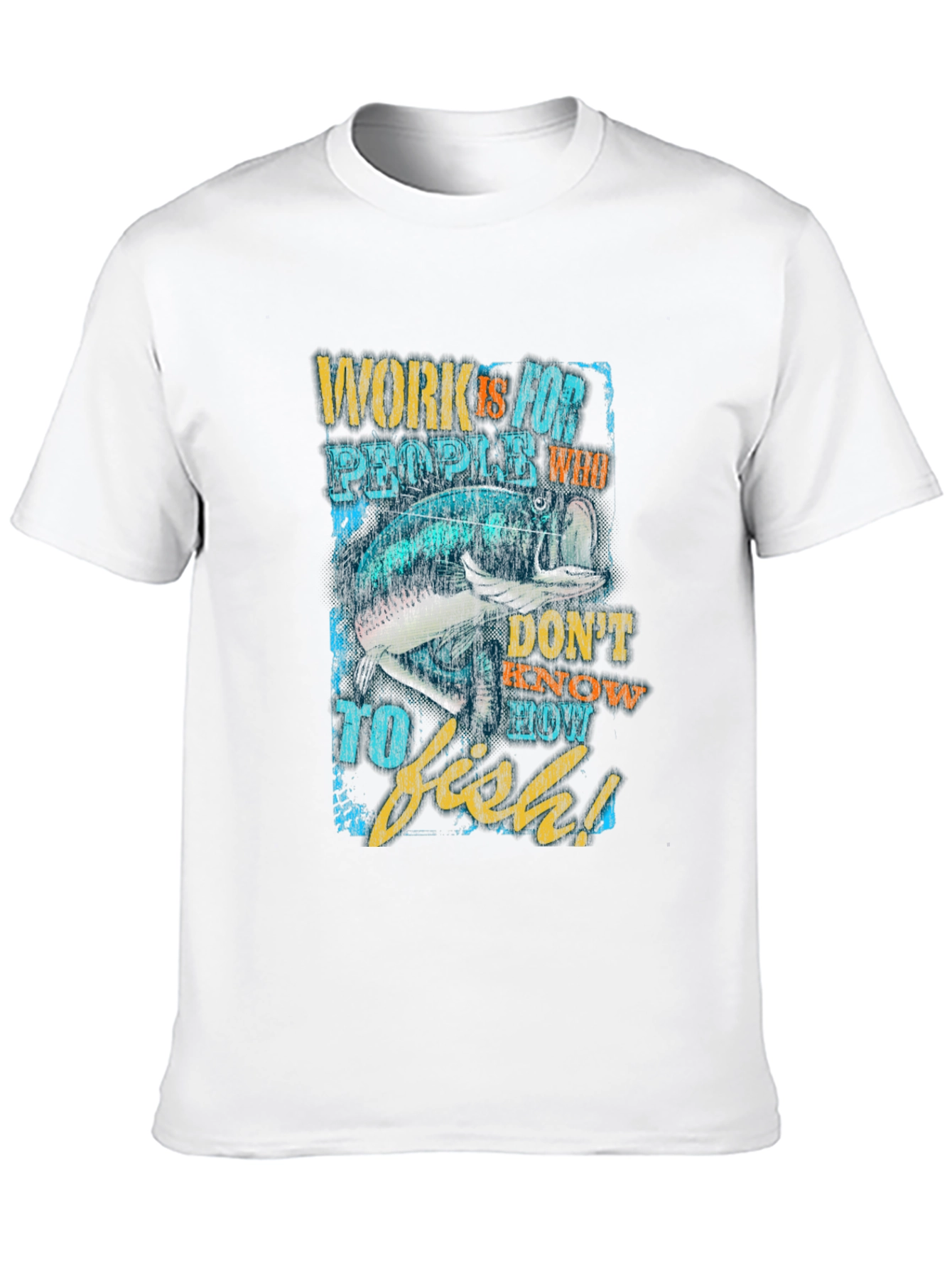 Black Fishing Graphic T-Shirt - Work is for People view 10