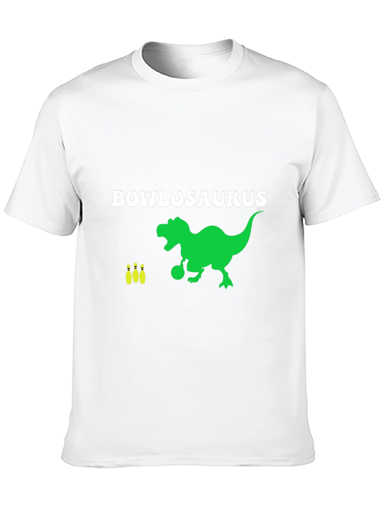 Black Bowlosaurus T-Shirt - Dinosaur Bowling Tee view 10