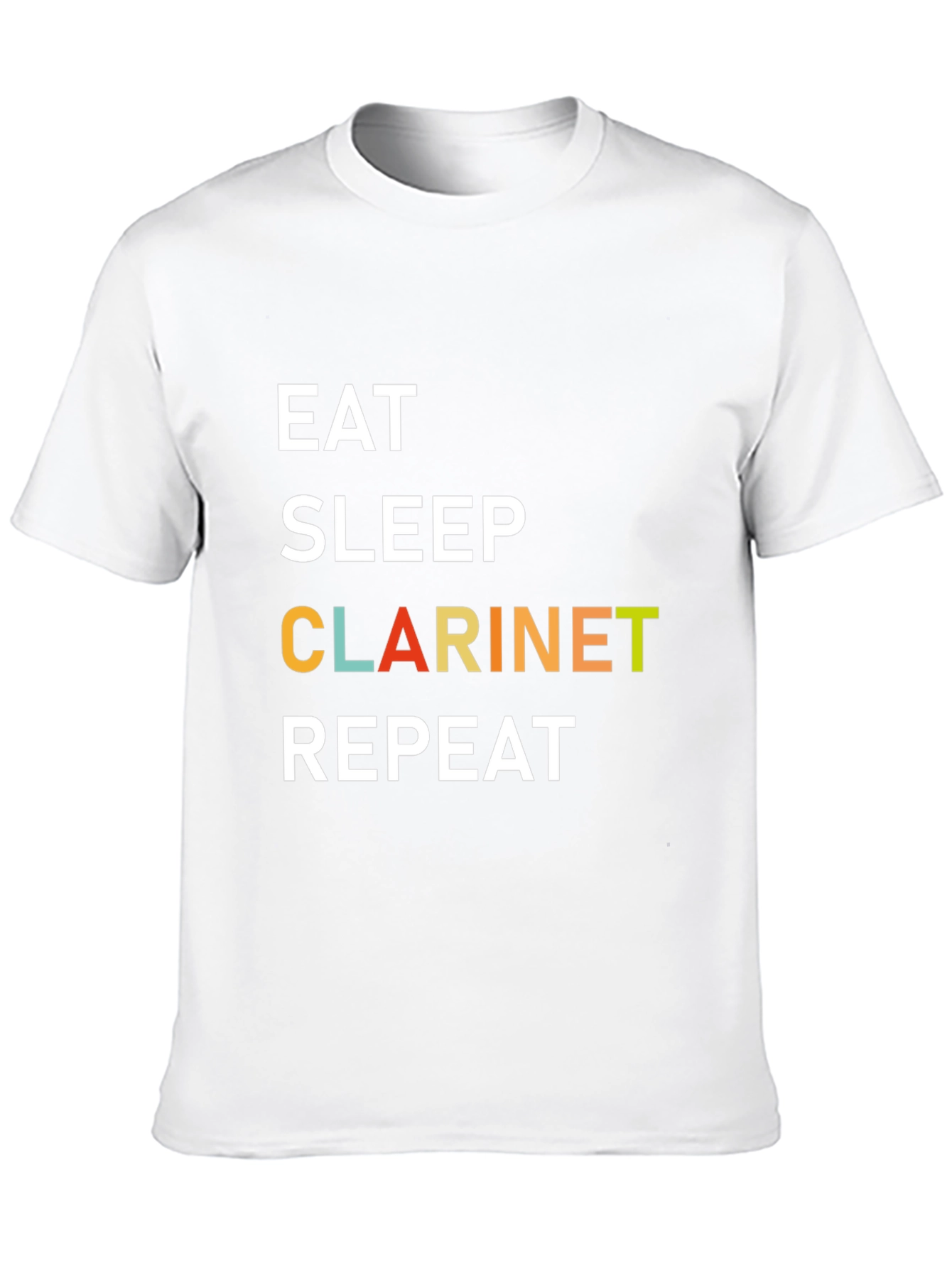 Black Eat Sleep Clarinet Repeat T-Shirt view 10
