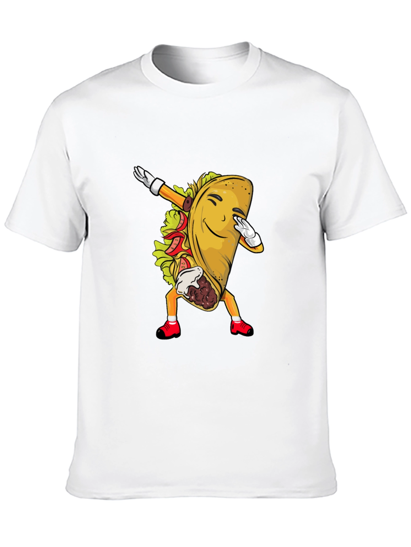Black Taco Dabbing Graphic Tee - Fun Food Shirt view 10