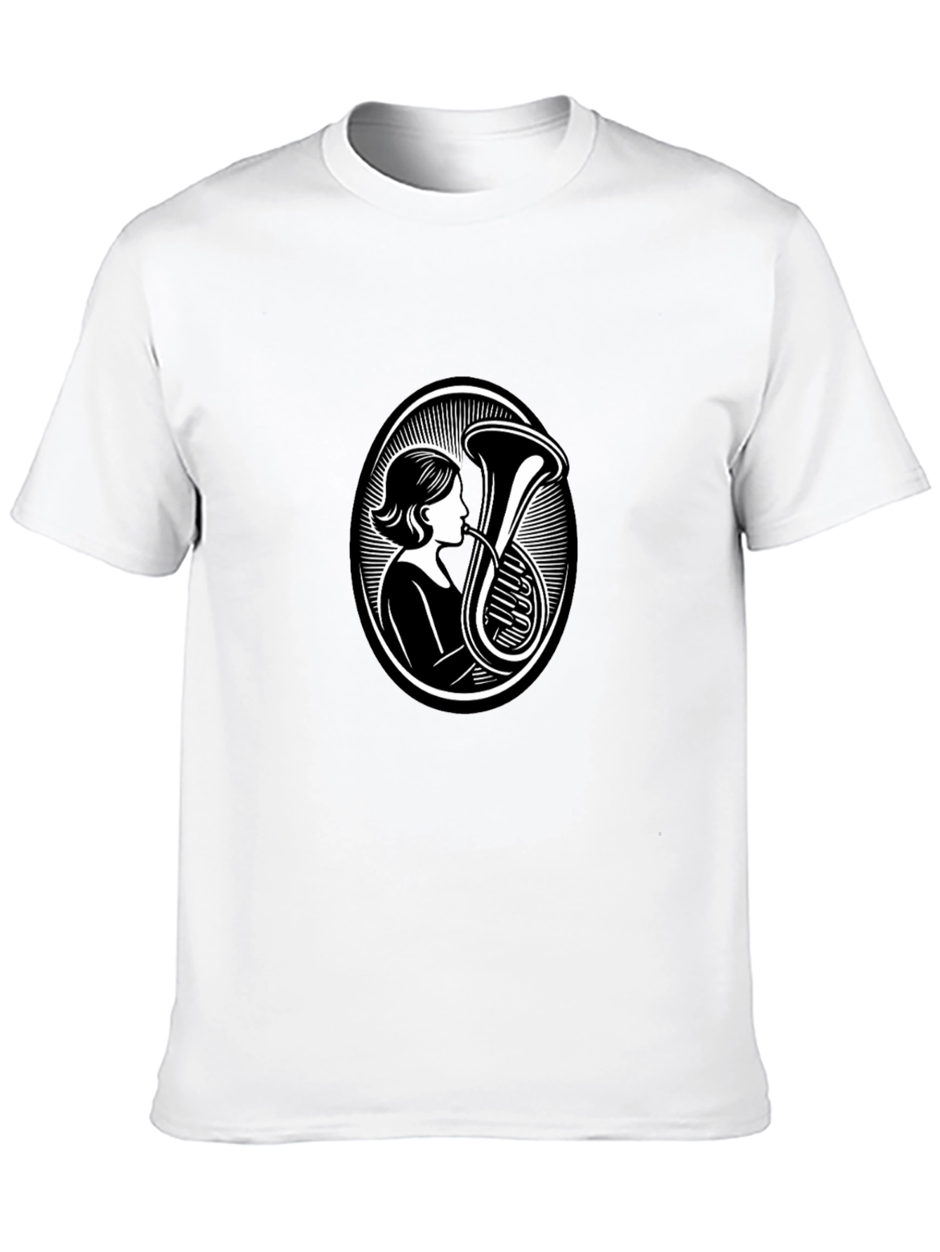 Black Tuba Player Black T-Shirt - Music Lover Apparel view 10