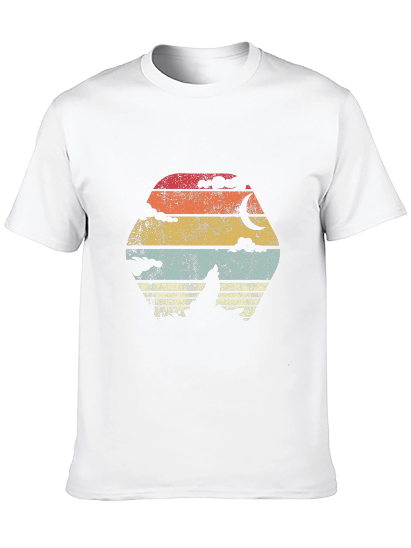 Black Retro Mountain Sunset Graphic Tee - Black view 10