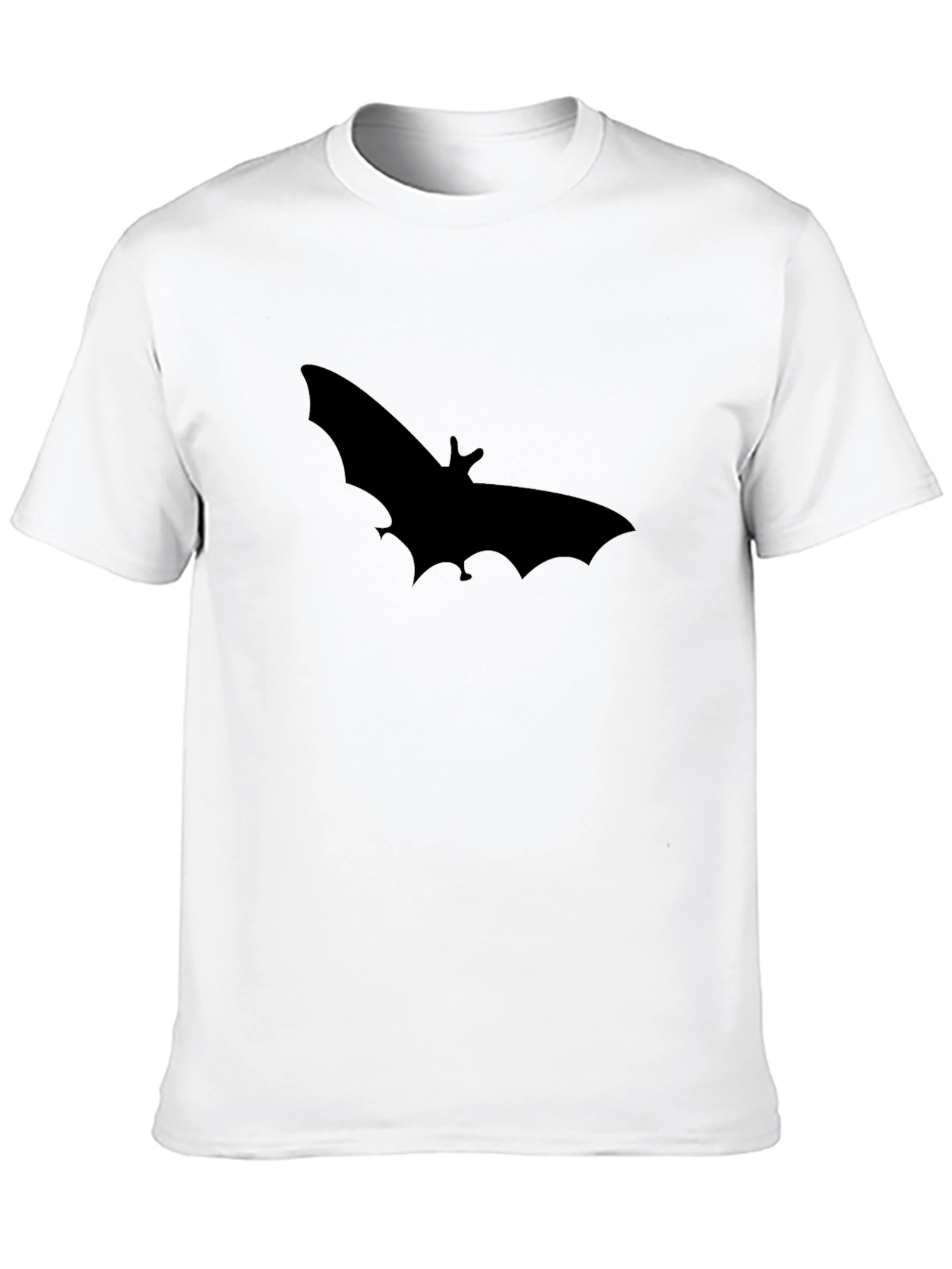 Black Bat Silhouette Graphic Black T-Shirt view 10
