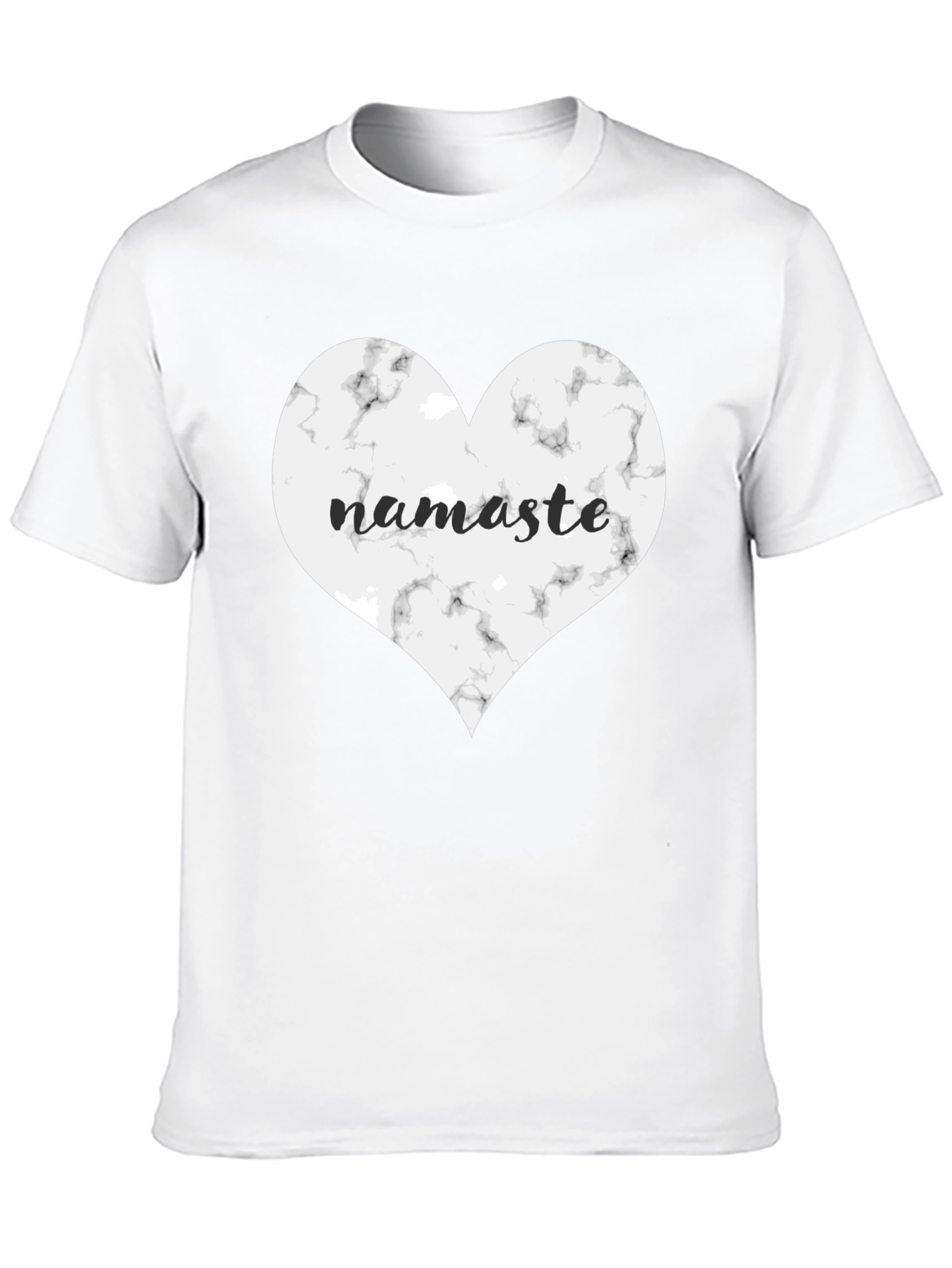 Black Namaste Heart Graphic Tee - Black Cotton Blend view 10