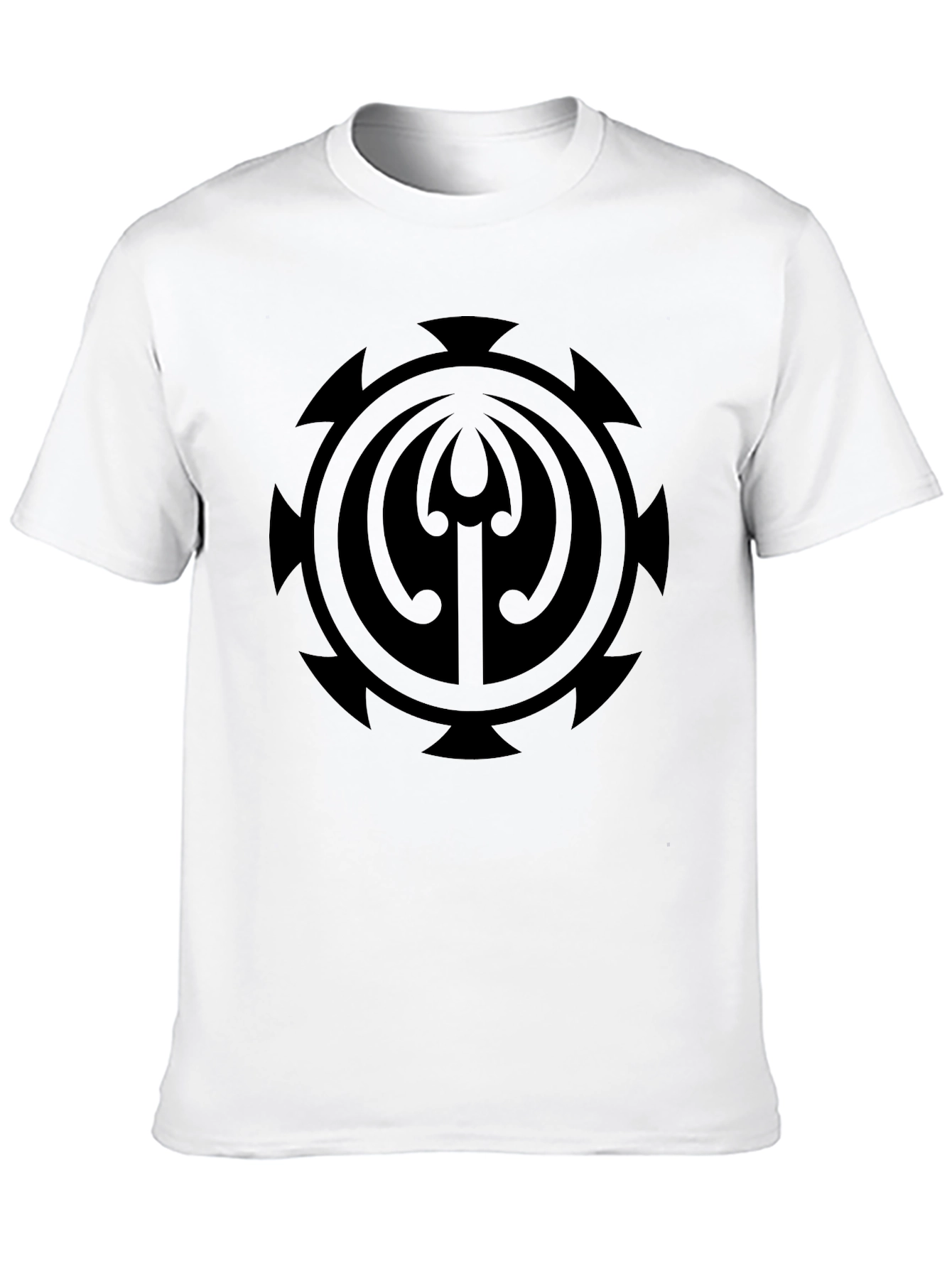 Black Symbol Graphic Black Crew Neck T-Shirt view 10