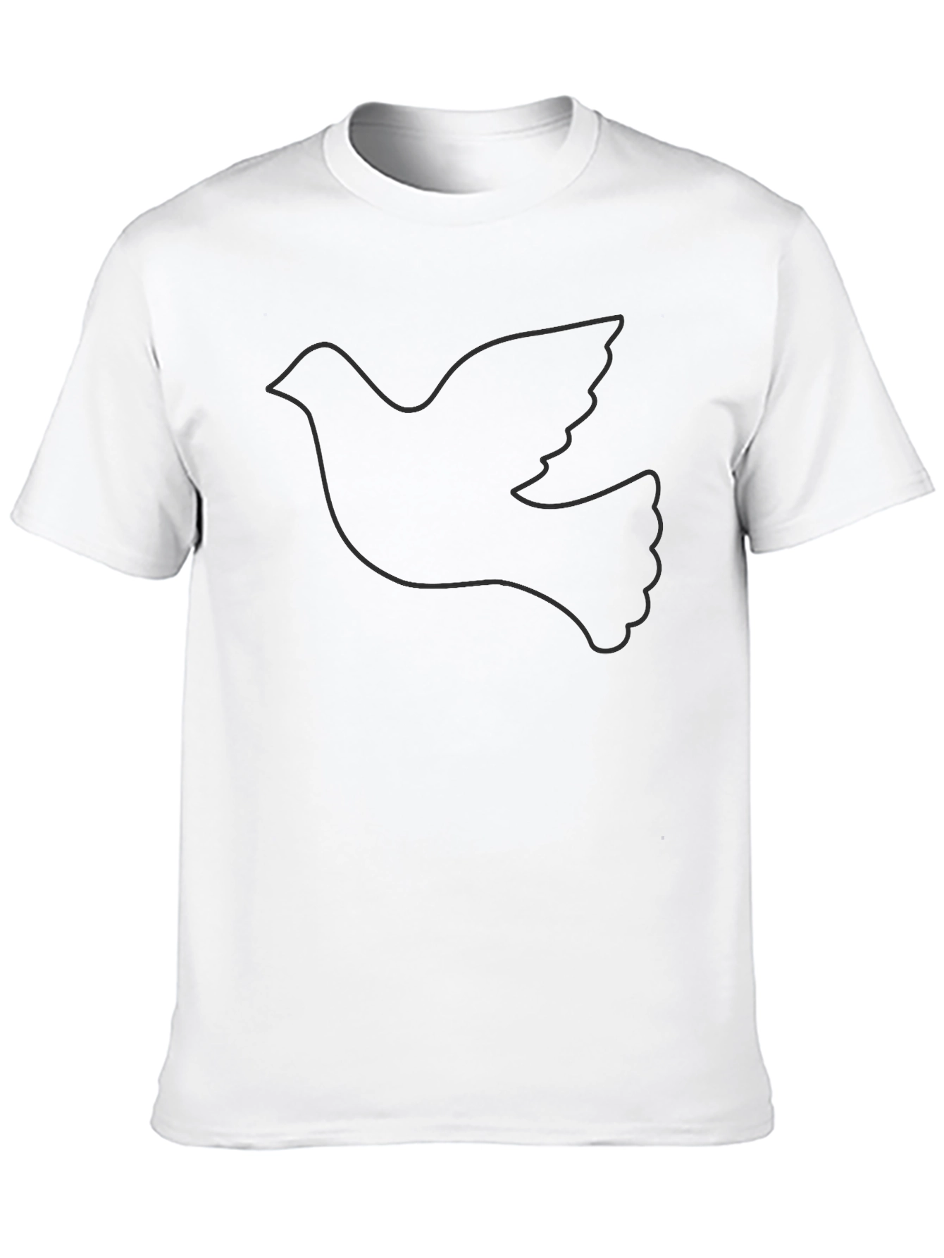 Minimalist Dove Graphic Black T-Shirt - 10