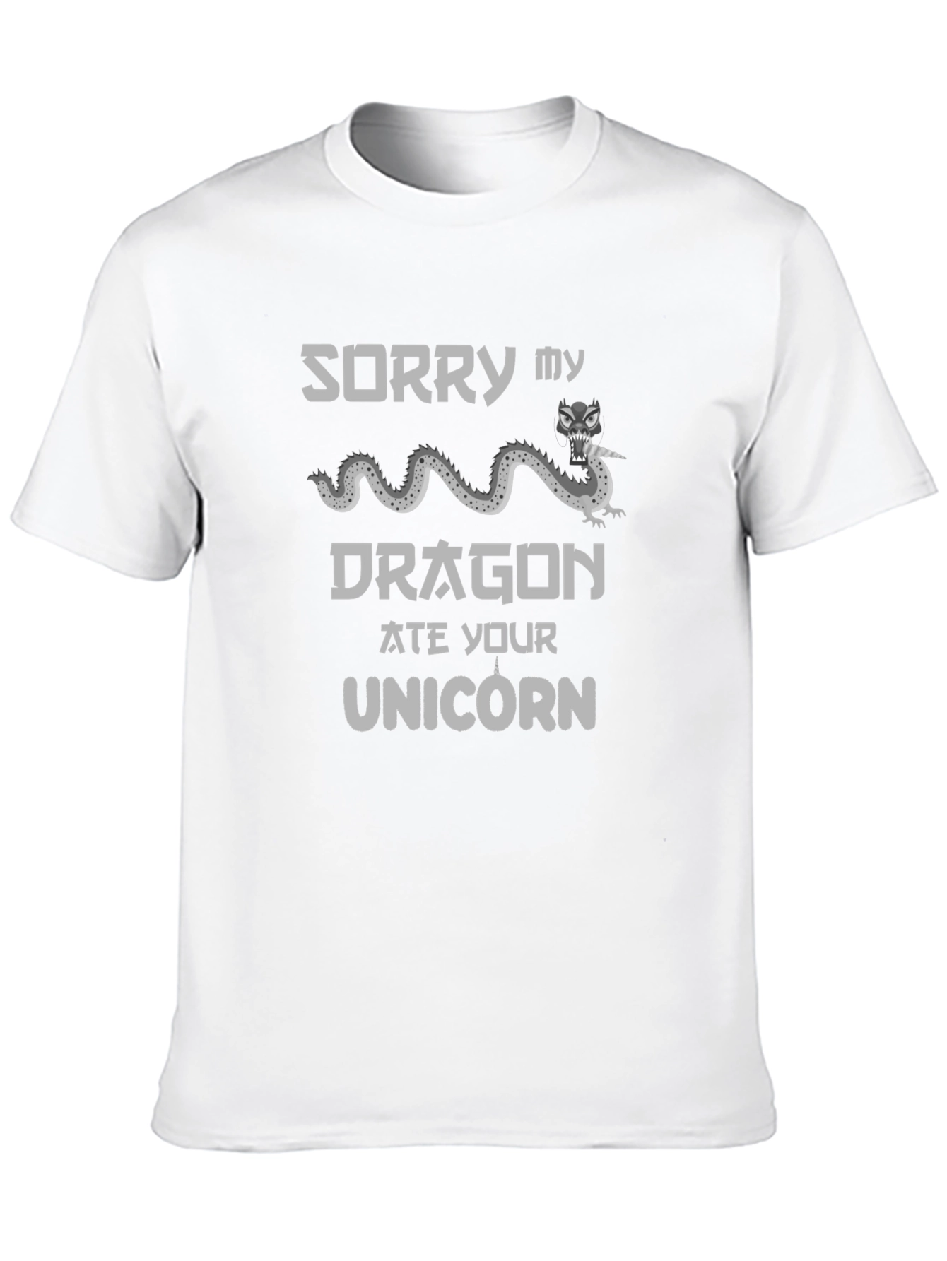 Black Dragon Ate Your Unicorn Graphic T-Shirt view 10