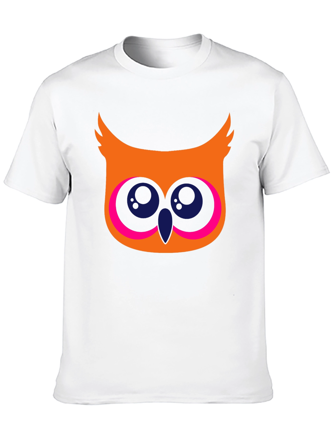 Black Cool Owl Graphic T-Shirt - Black Cotton Tee view 10