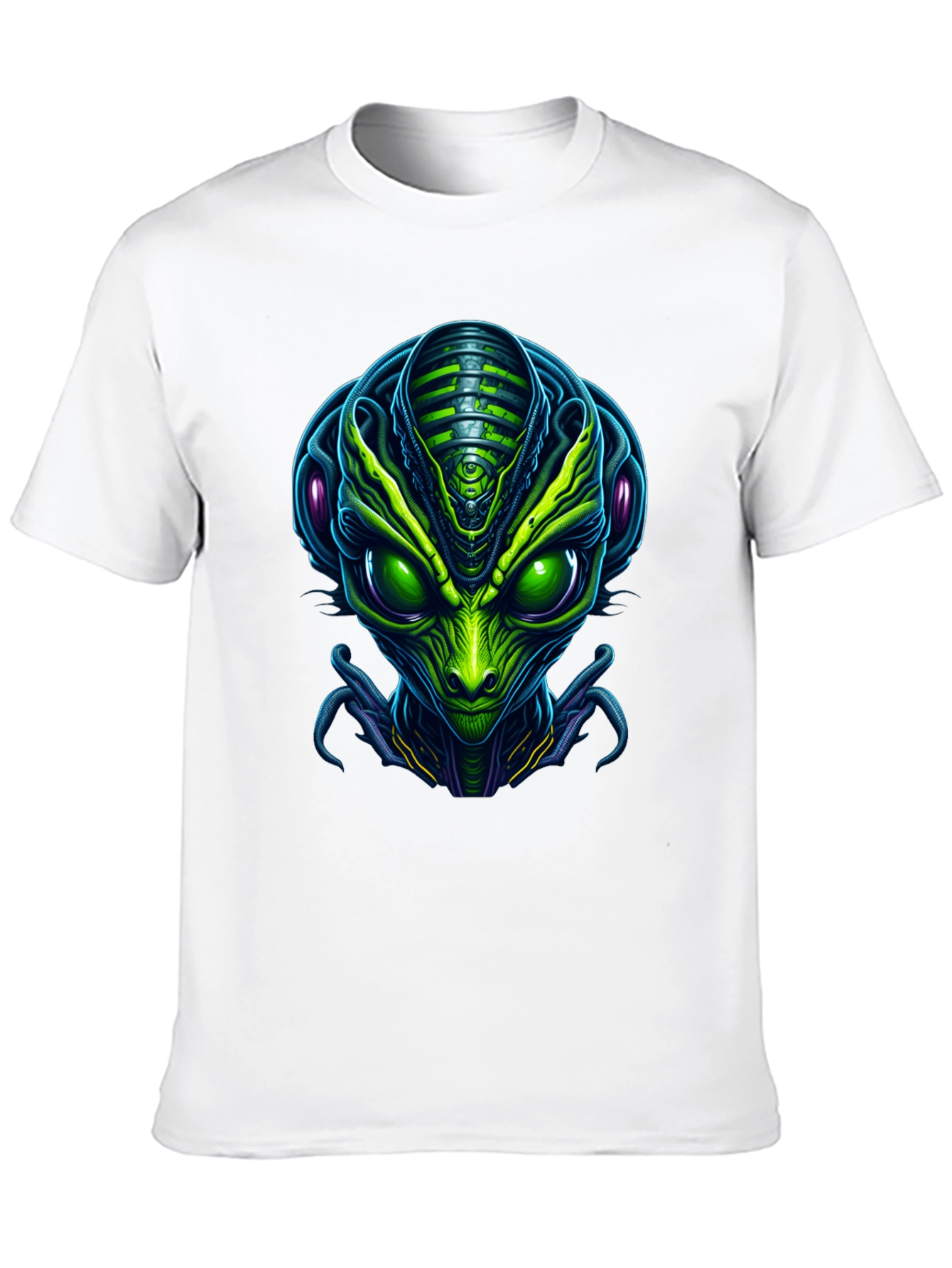 Black Alien Head Graphic T-Shirt view 10
