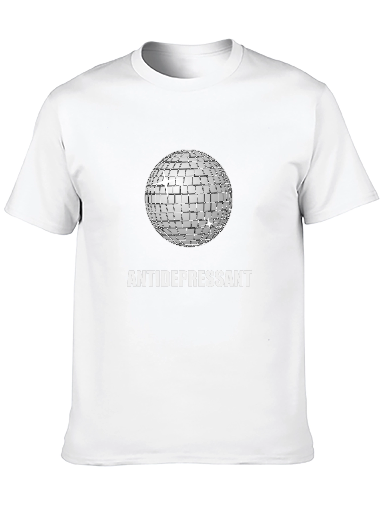 Black Antidepressant Disco Ball Graphic Tee - Stylish Comfort view 10