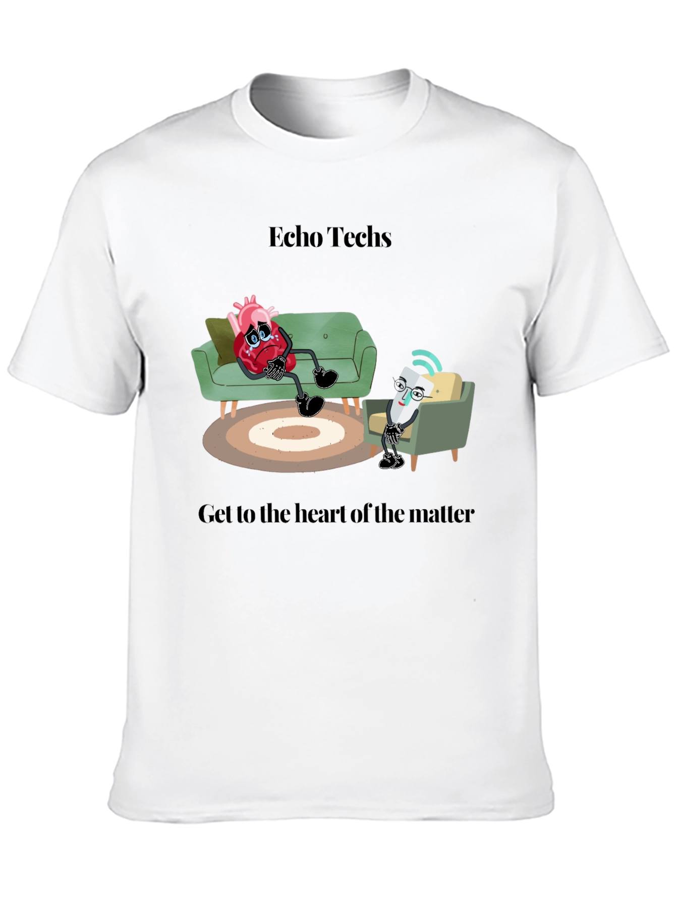 Black Echo Techs T-Shirt: Get to the Heart of the Matter view 10