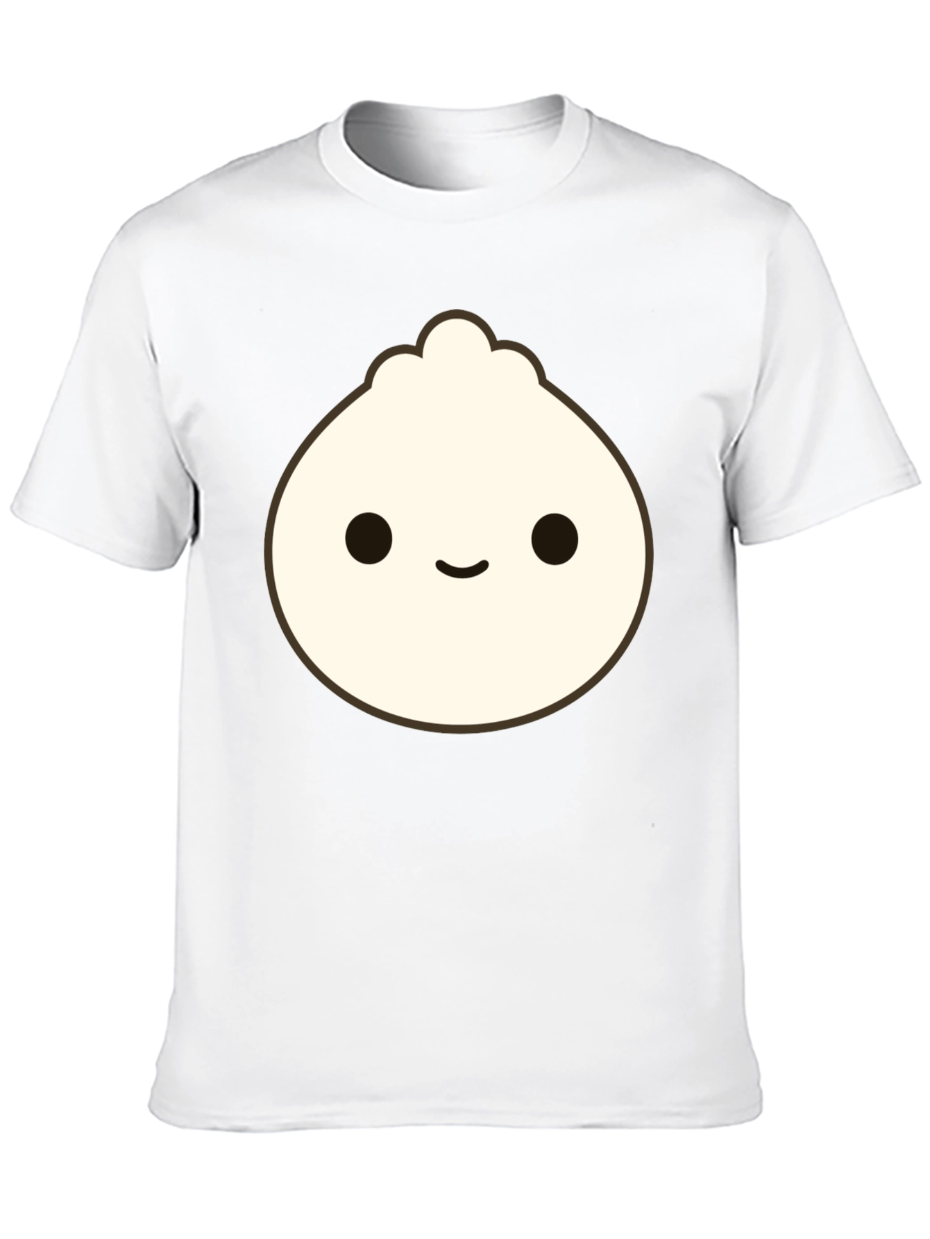 Black Cute Dumpling Graphic Tee - Black Cotton T-Shirt view 10