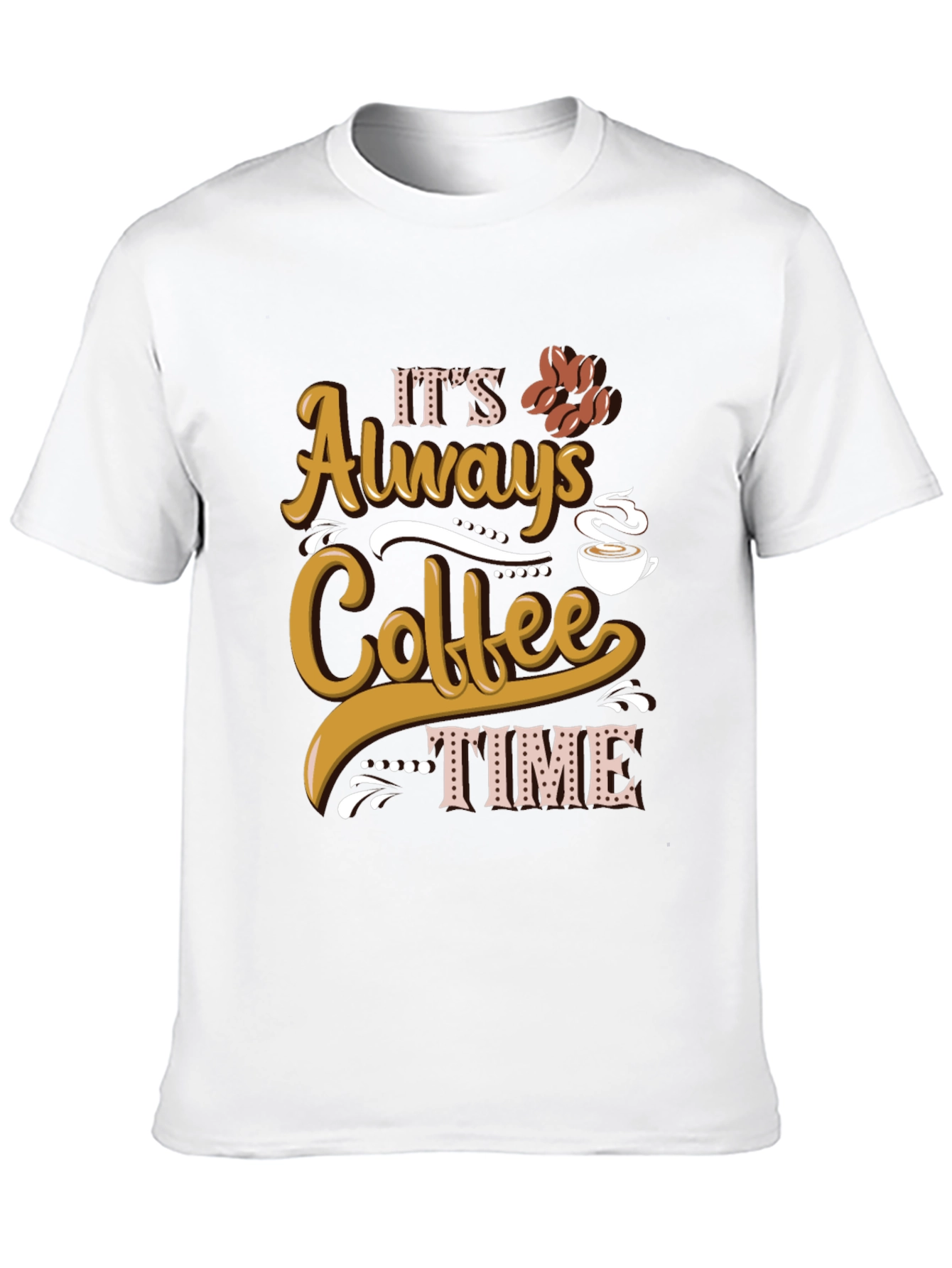 Black It's Always Coffee Time Graphic Tee view 10
