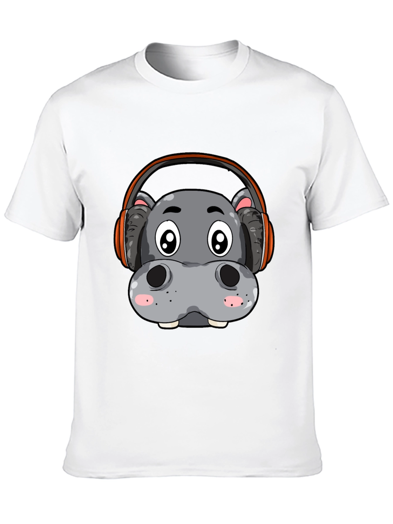 Black Hippo DJ Graphic Tee - Black Cotton Blend Shirt view 10