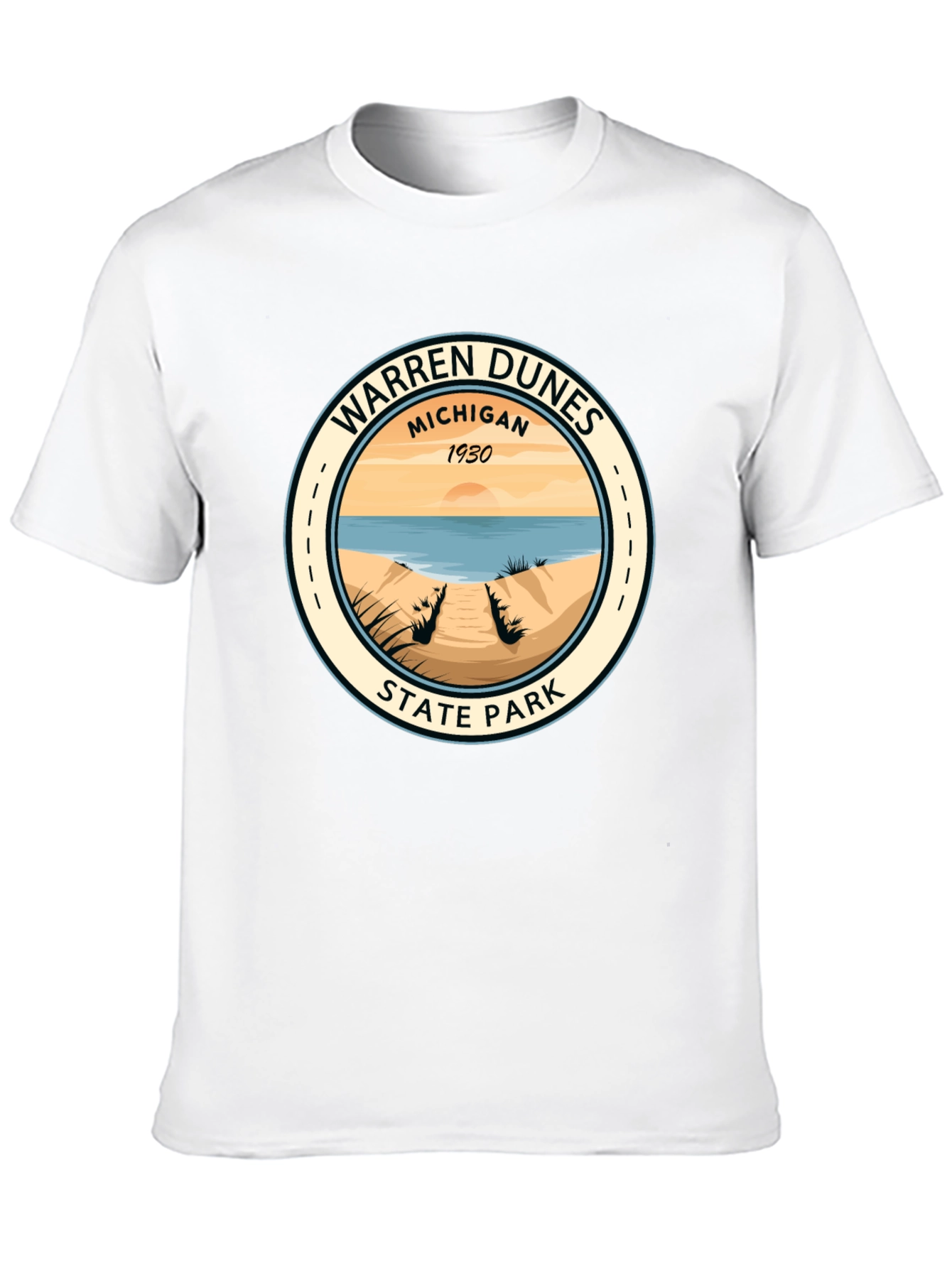 Black Warren Dunes State Park Black T-Shirt view 10