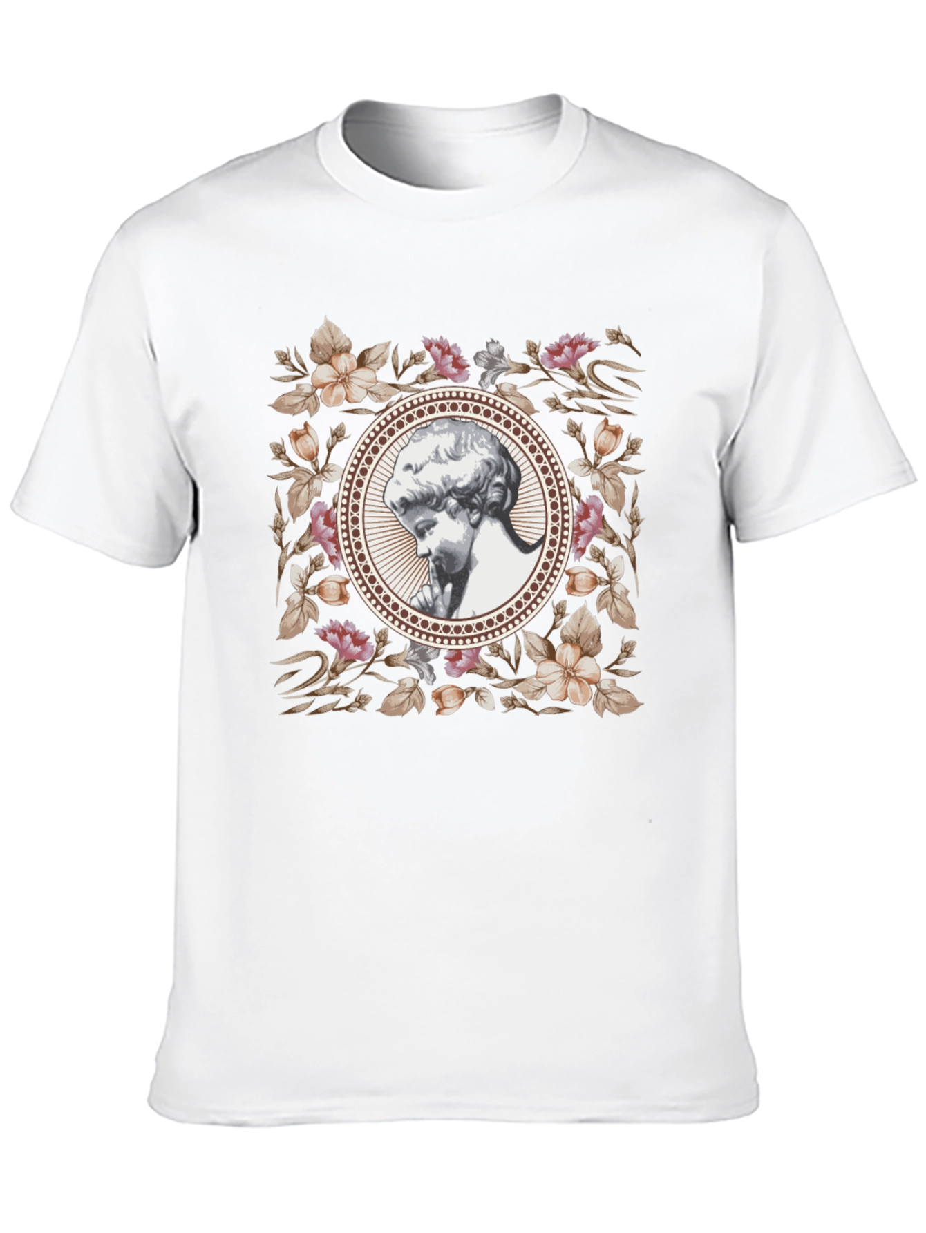 Black Floral Angel Graphic T-Shirt - Black view 10