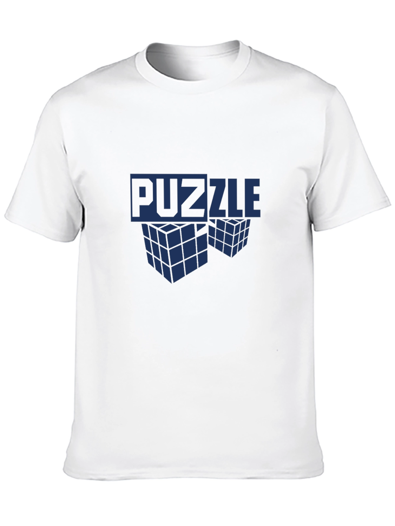 Black Puzzle Cube Graphic T-Shirt - Mens Crew Neck Tee view 10