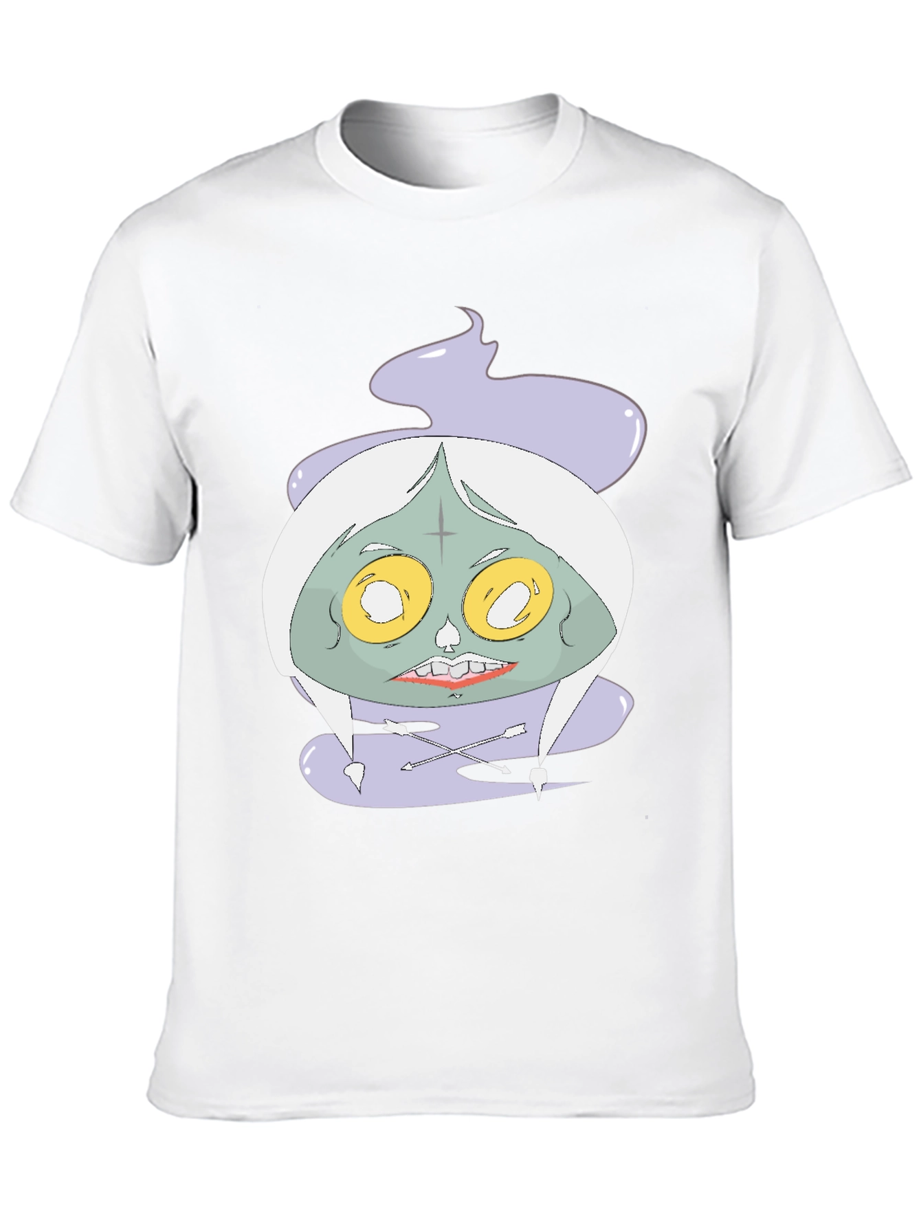 Black Spooky Graphic Tee - Unique Cartoon Zombie Design view 10