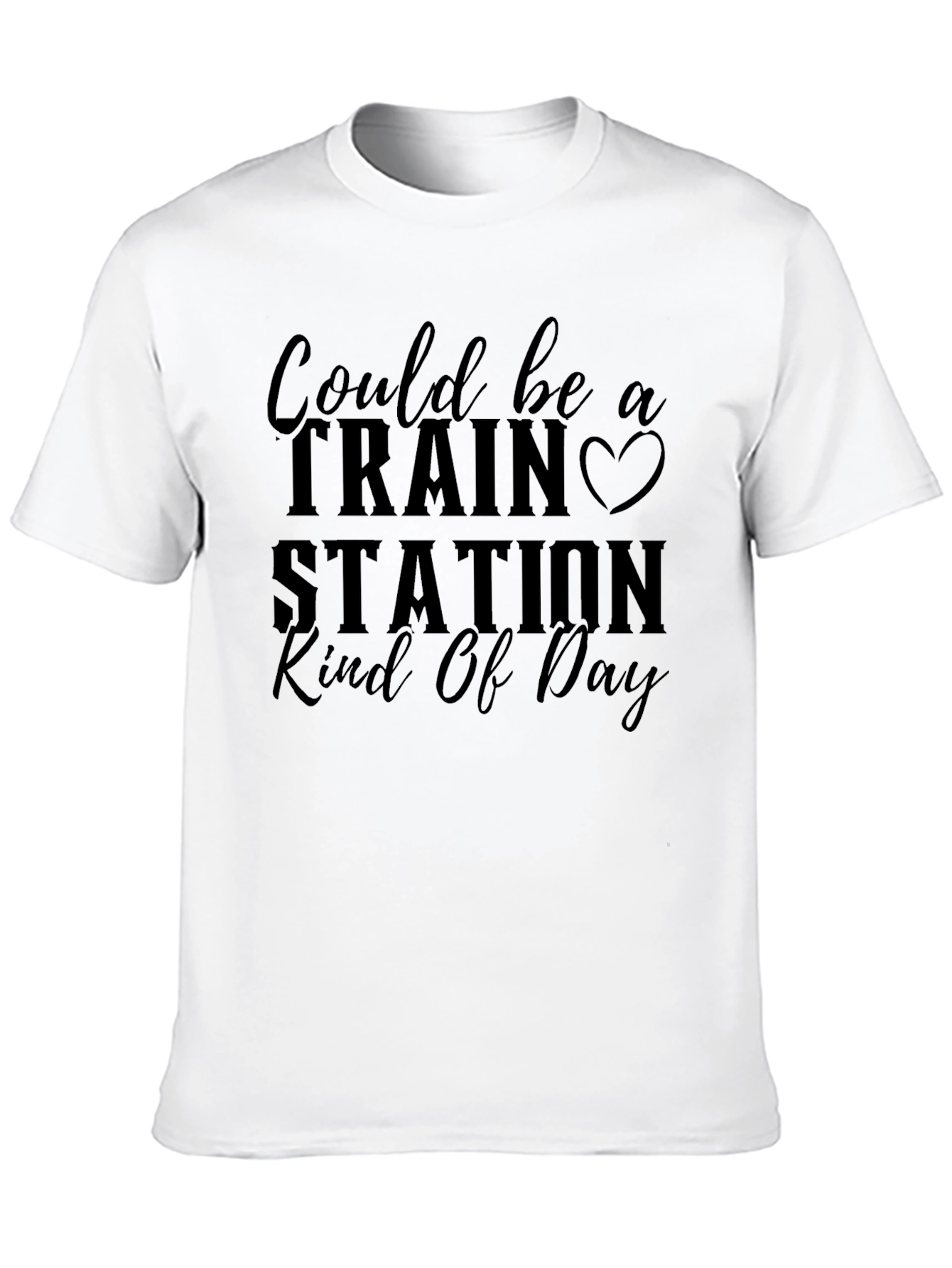 Black Train Station Kind of Day Graphic Tee view 10