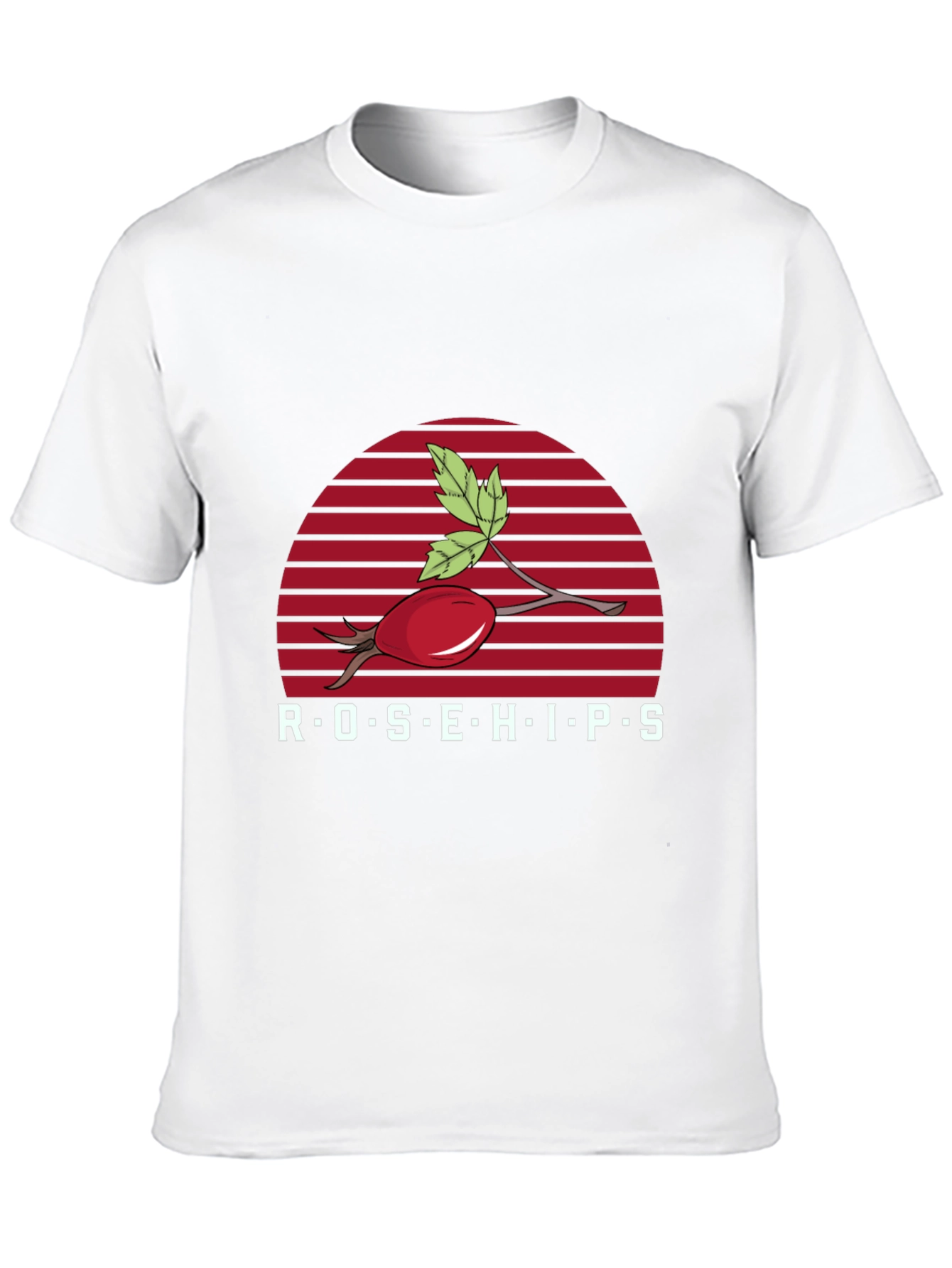 Black Rosehips Graphic Tee - Unisex Black T-Shirt view 10