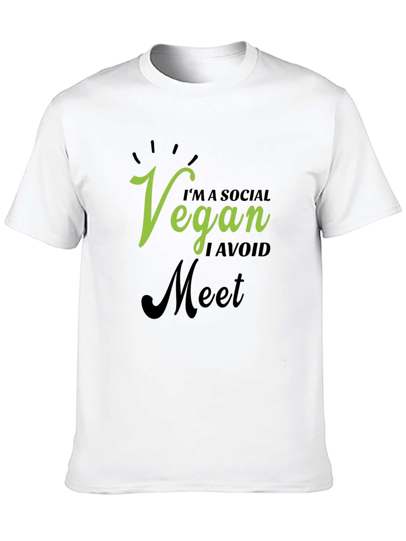 Vegan Social Avoid Meet Graphic T-Shirt - 10