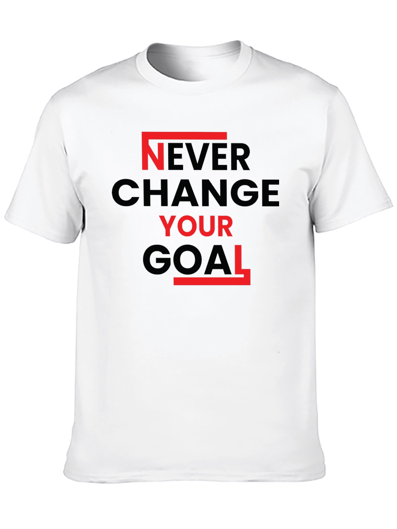 Black Never Change Your Goal Graphic Tee view 10