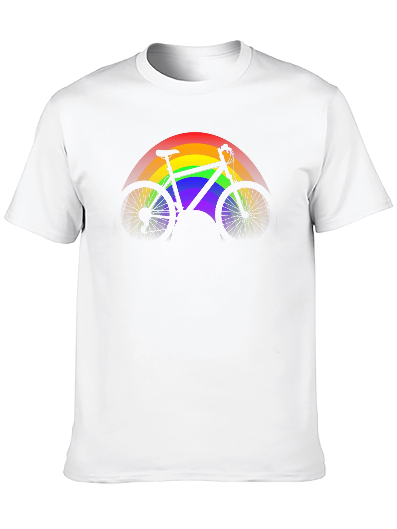 Black Rainbow Bike Graphic Tee - Pride Ride Shirt view 10