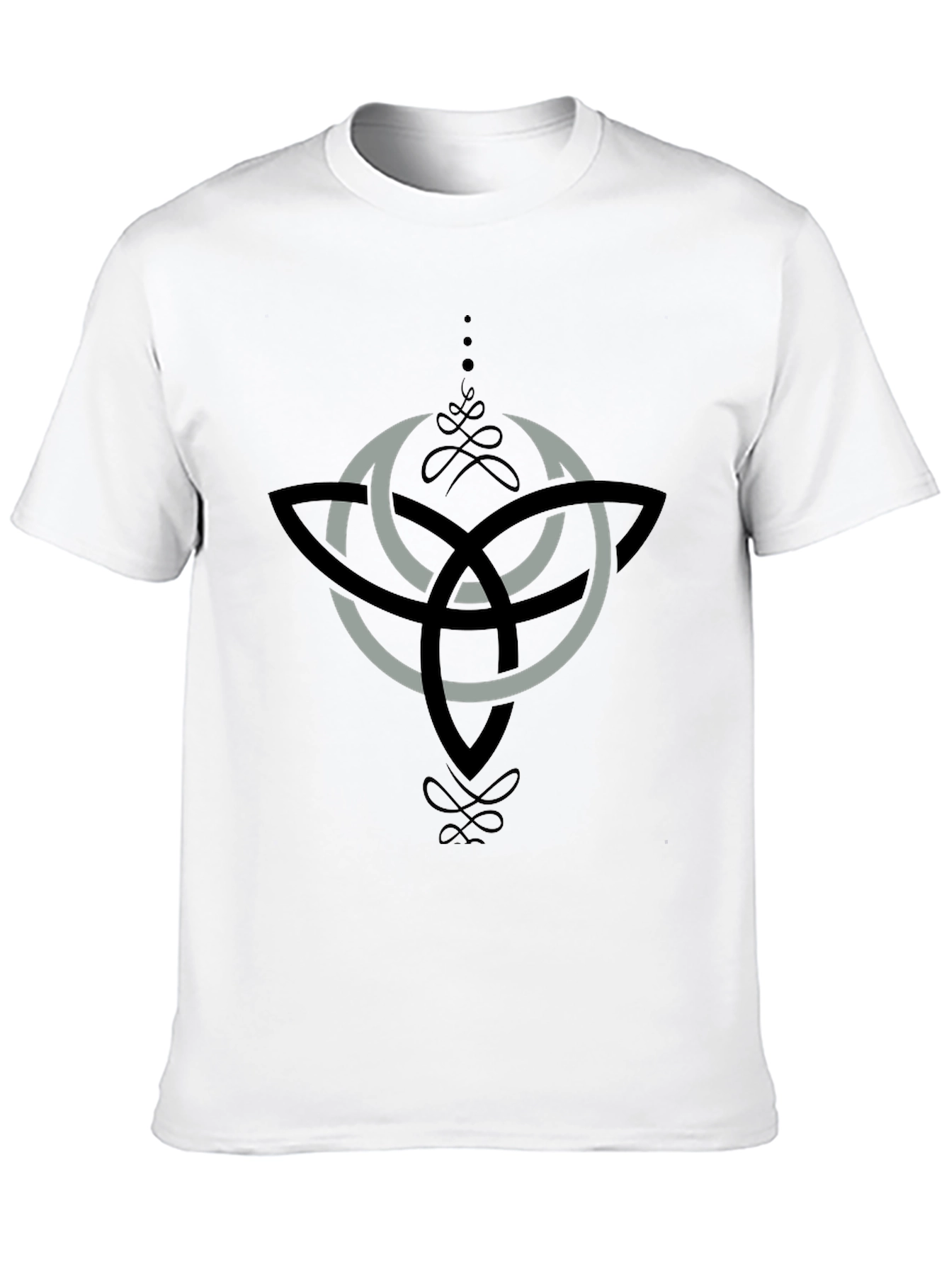 Black Celtic Knot Graphic T-Shirt - Black Cotton Blend view 10