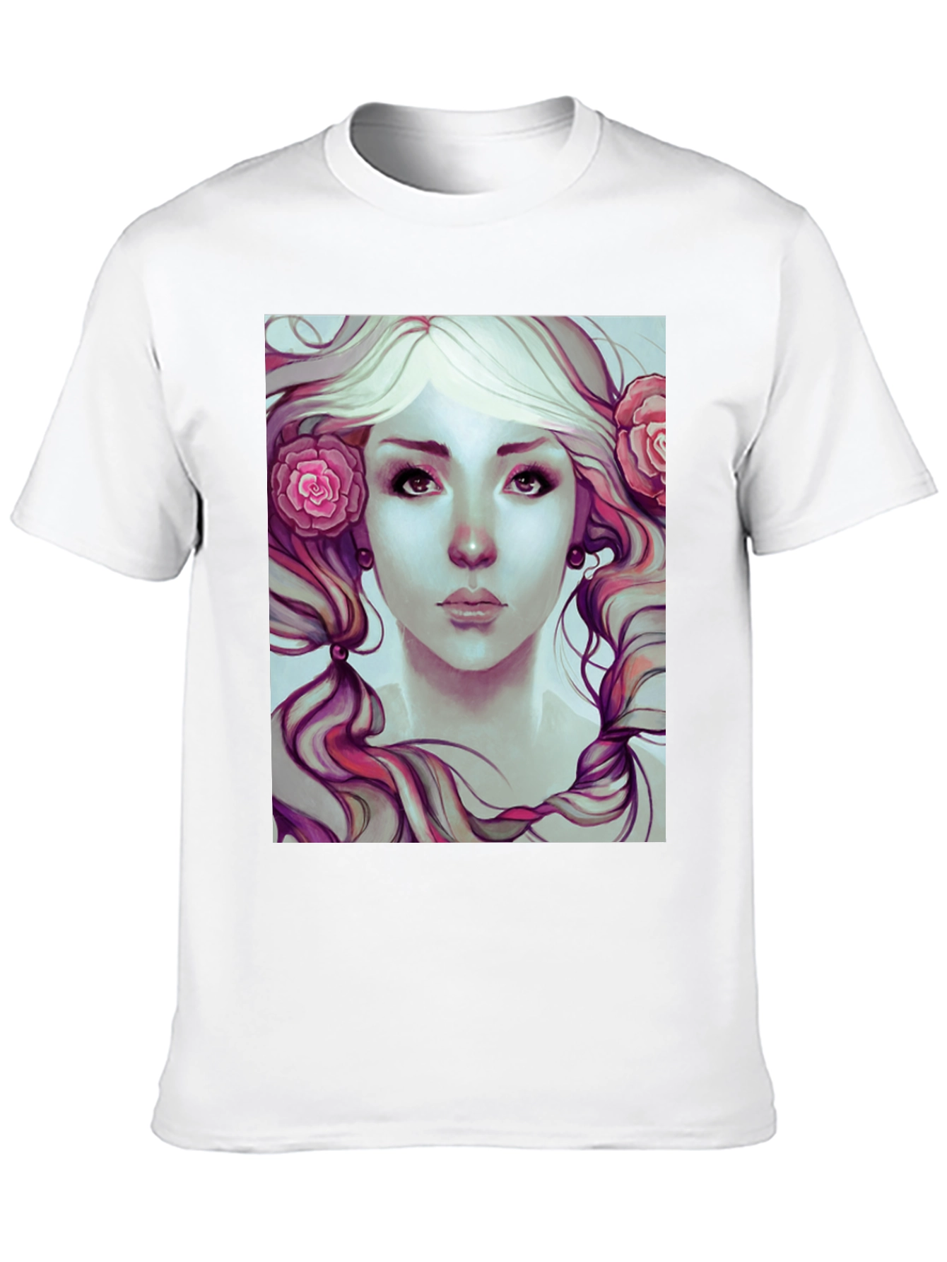 Black Floral Beauty Graphic Tee - Soft Black Cotton view 10