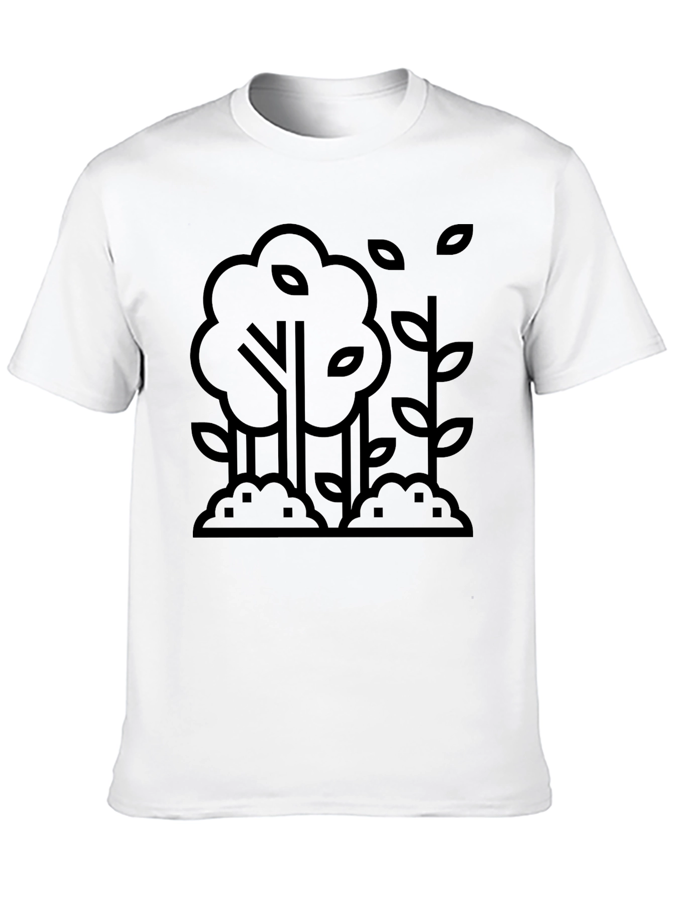 Black Nature Inspired Graphic T-Shirt view 10