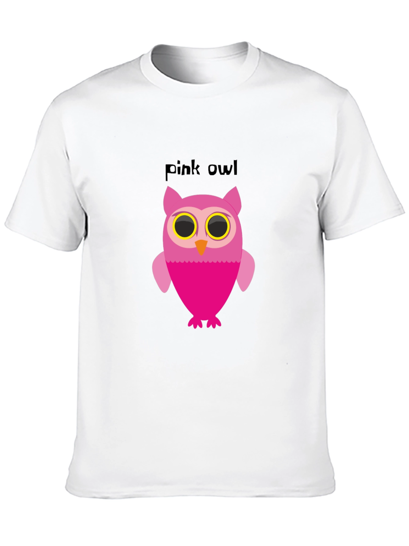 Black Pink Owl Graphic Tee - Soft Cotton Blend view 10