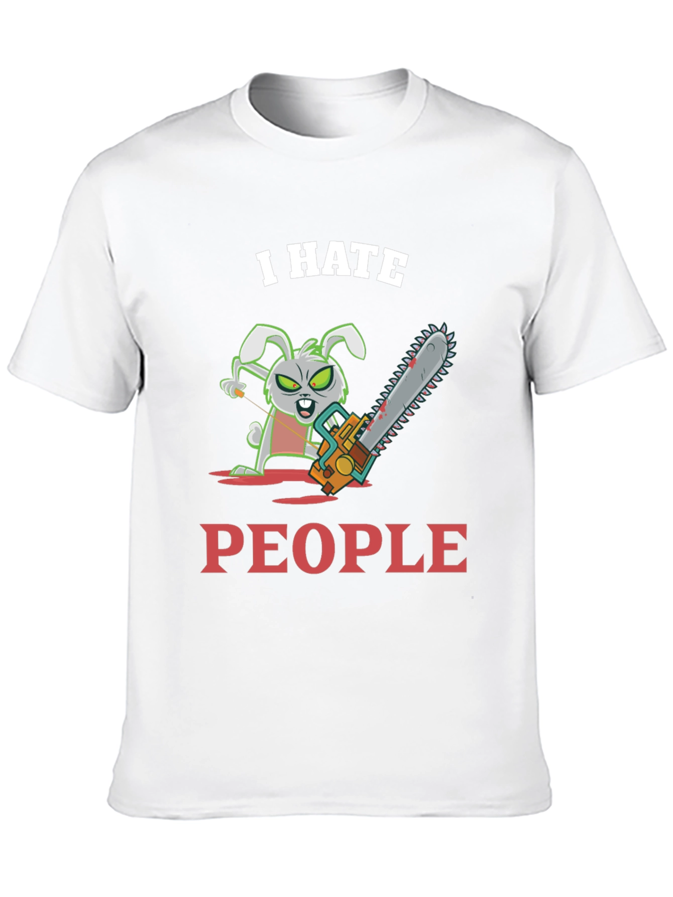 Black I Hate People Bunny T-Shirt view 10