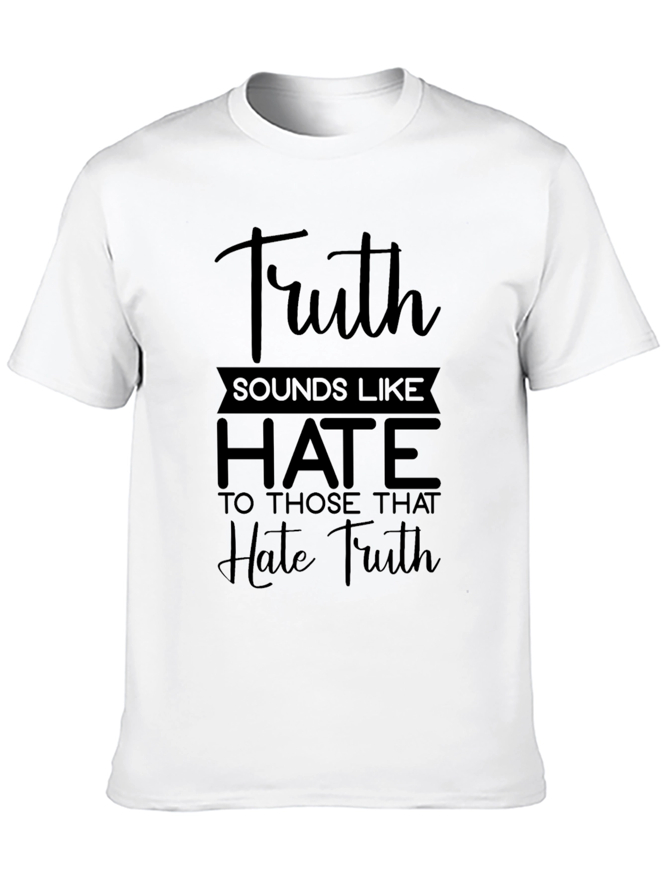 Black Truth Sounds Like Hate Graphic T-Shirt view 10