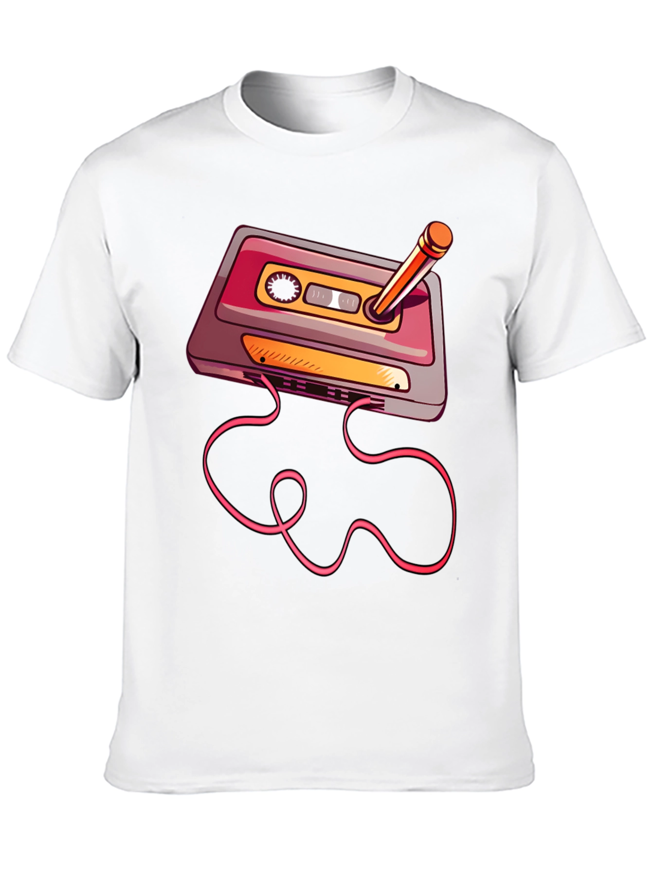 Black Retro Cassette Tape T-Shirt view 10