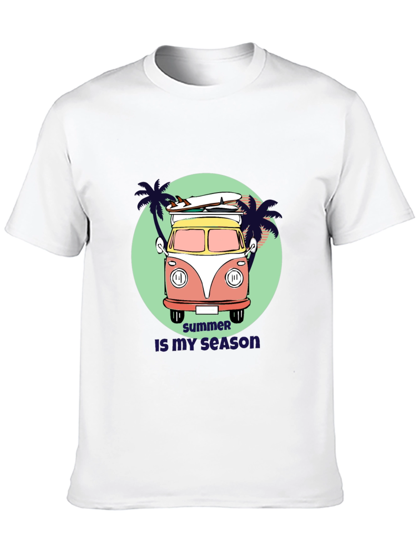 Black Summer Season Surf Van Graphic Tee view 10