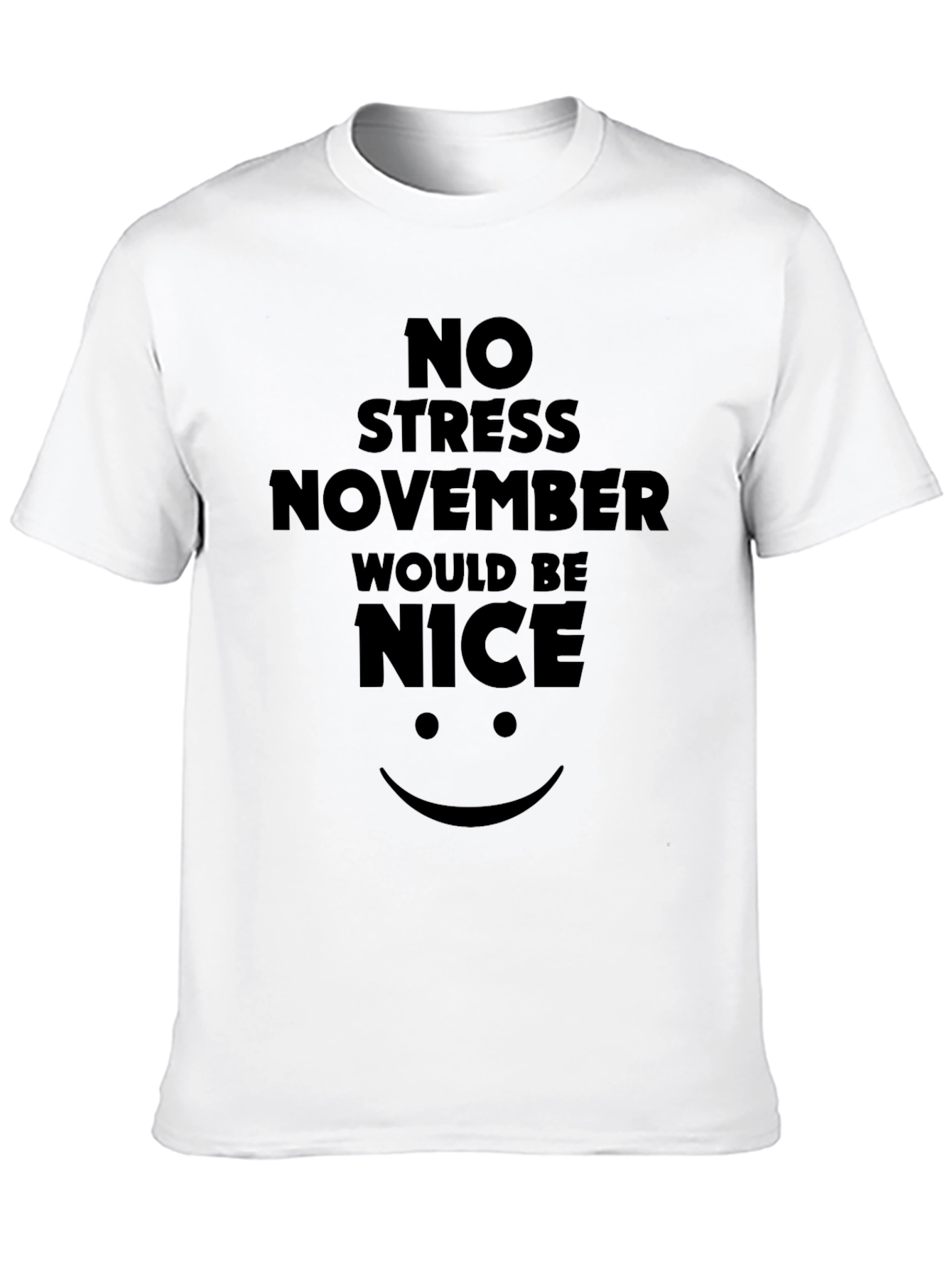 Black No Stress November T-Shirt - Men's Black Tee view 10