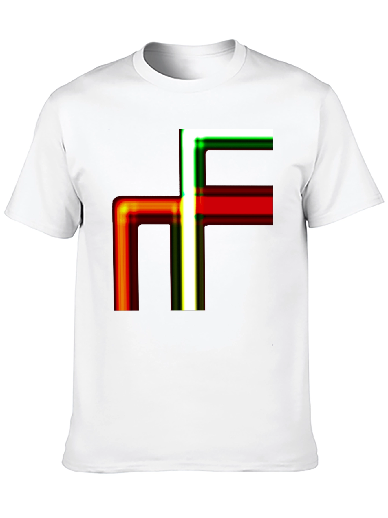 Black Abstract Geometric Line Art Graphic Tee - Modern Casual Shirt view 10