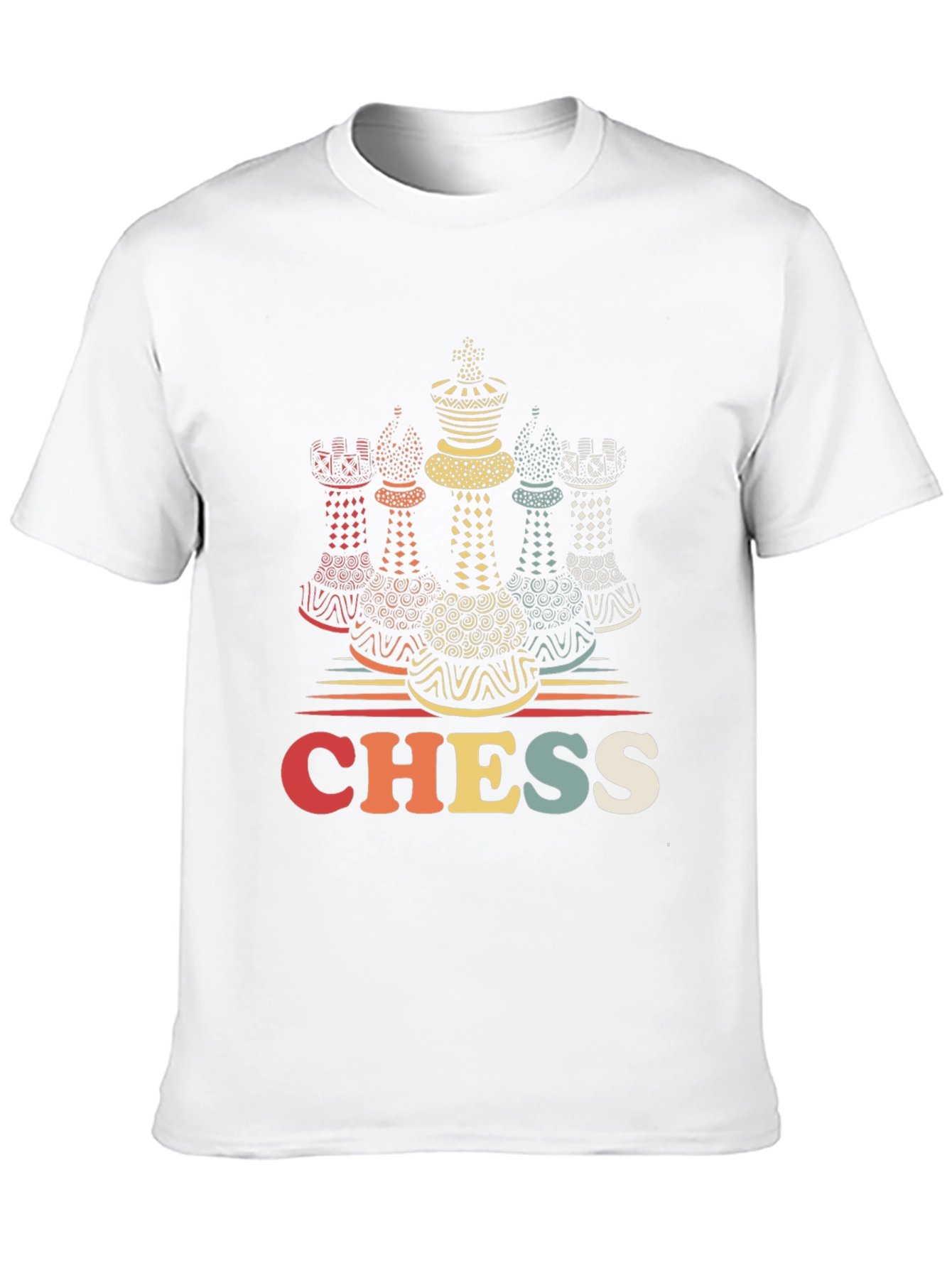Black Retro Chess Piece Graphic T-Shirt view 10