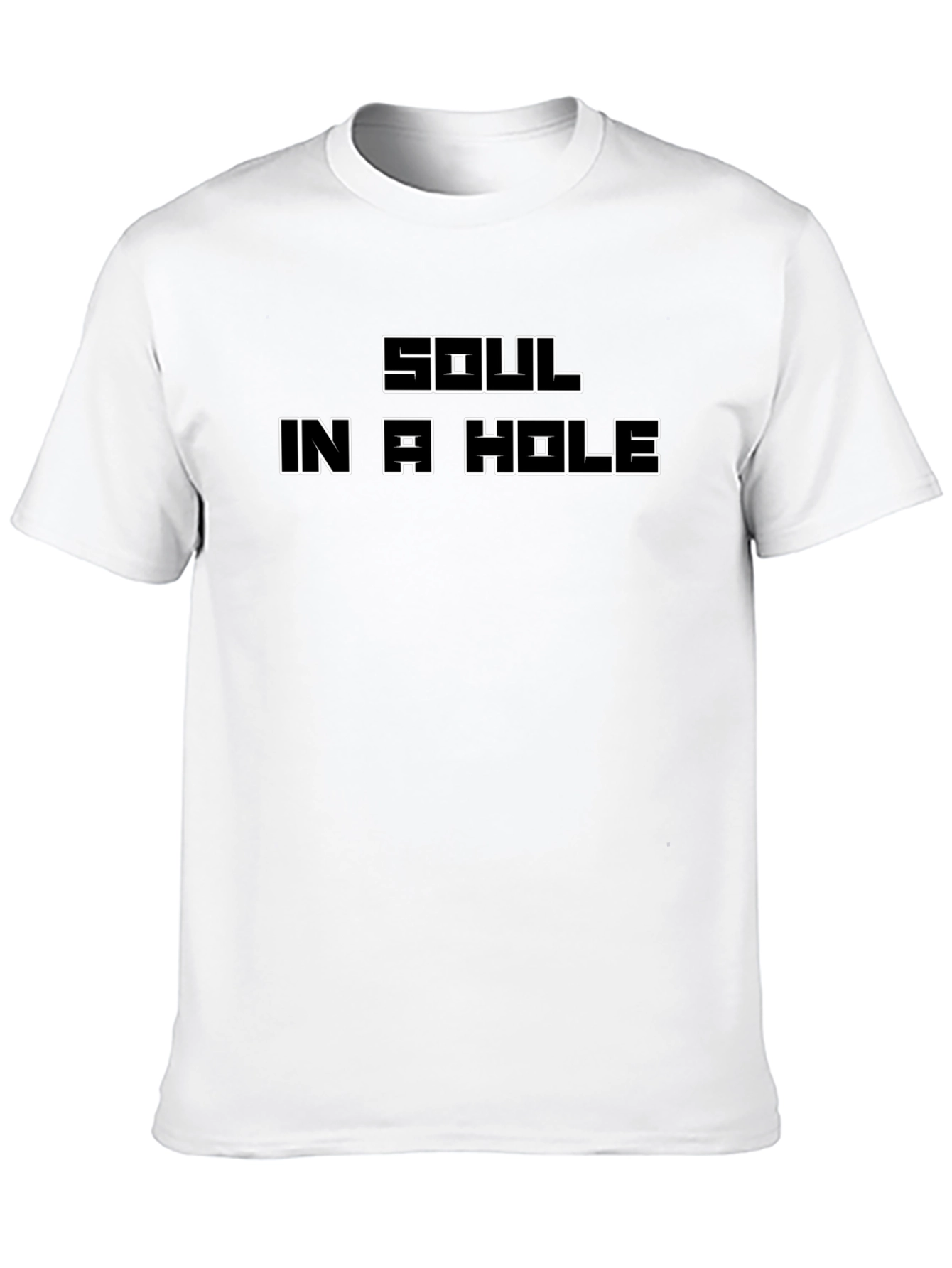 Black Soul in a Hole Graphic Tee - Black Cotton T-Shirt view 10