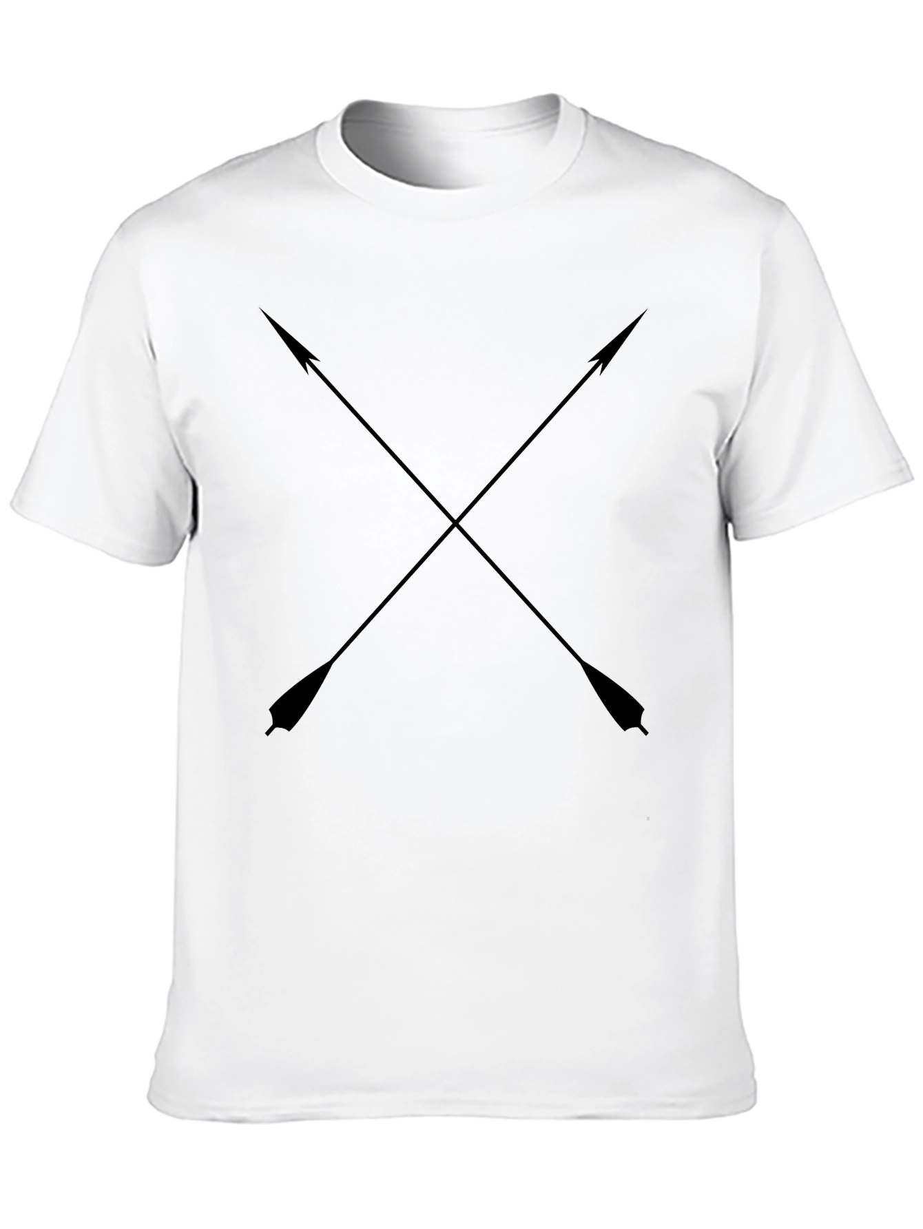 Black Crossed Arrows Graphic Tee - Black Cotton T-Shirt view 10