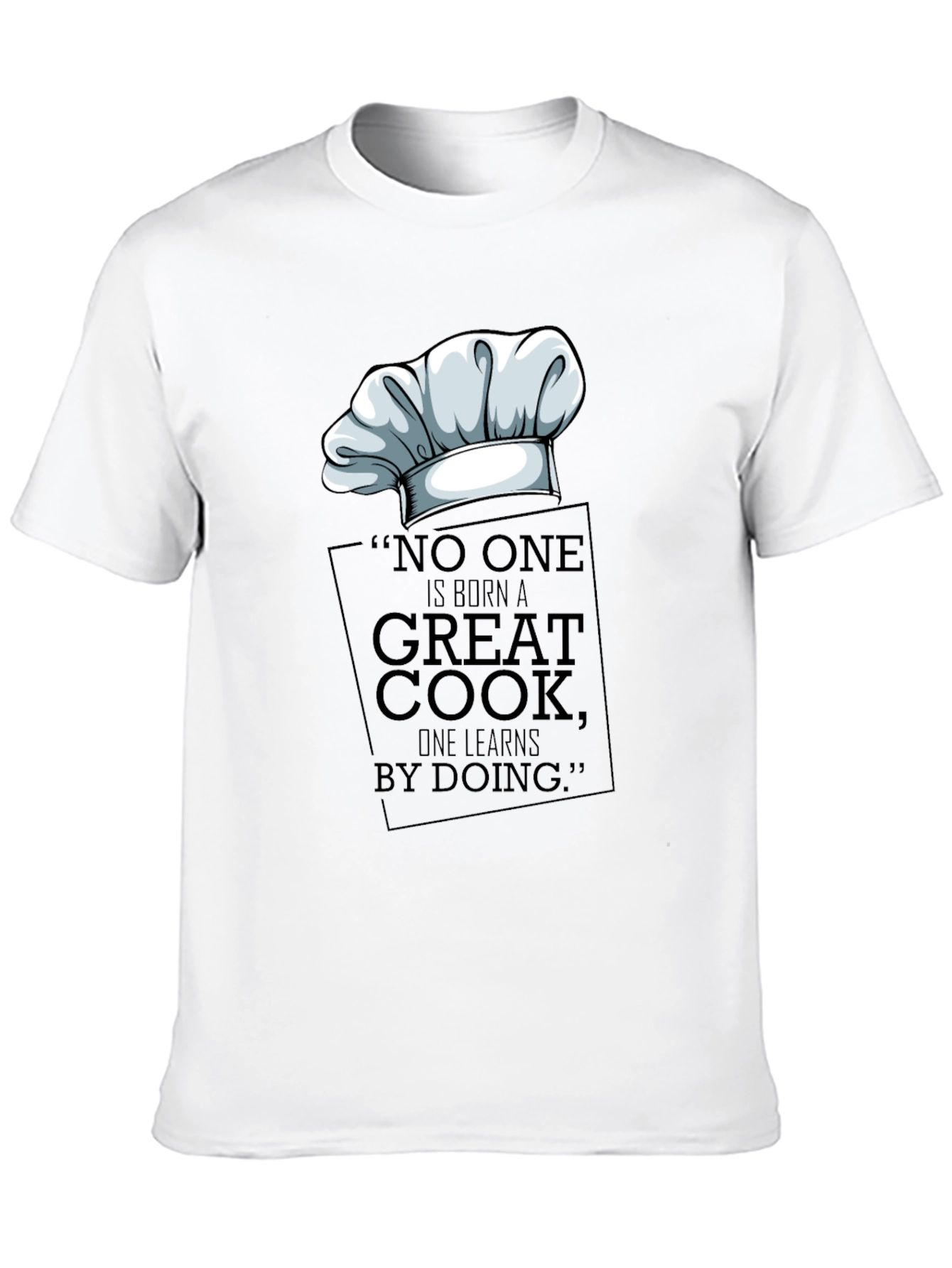 Black Chef's Hat T-Shirt - Great Cook Design view 10