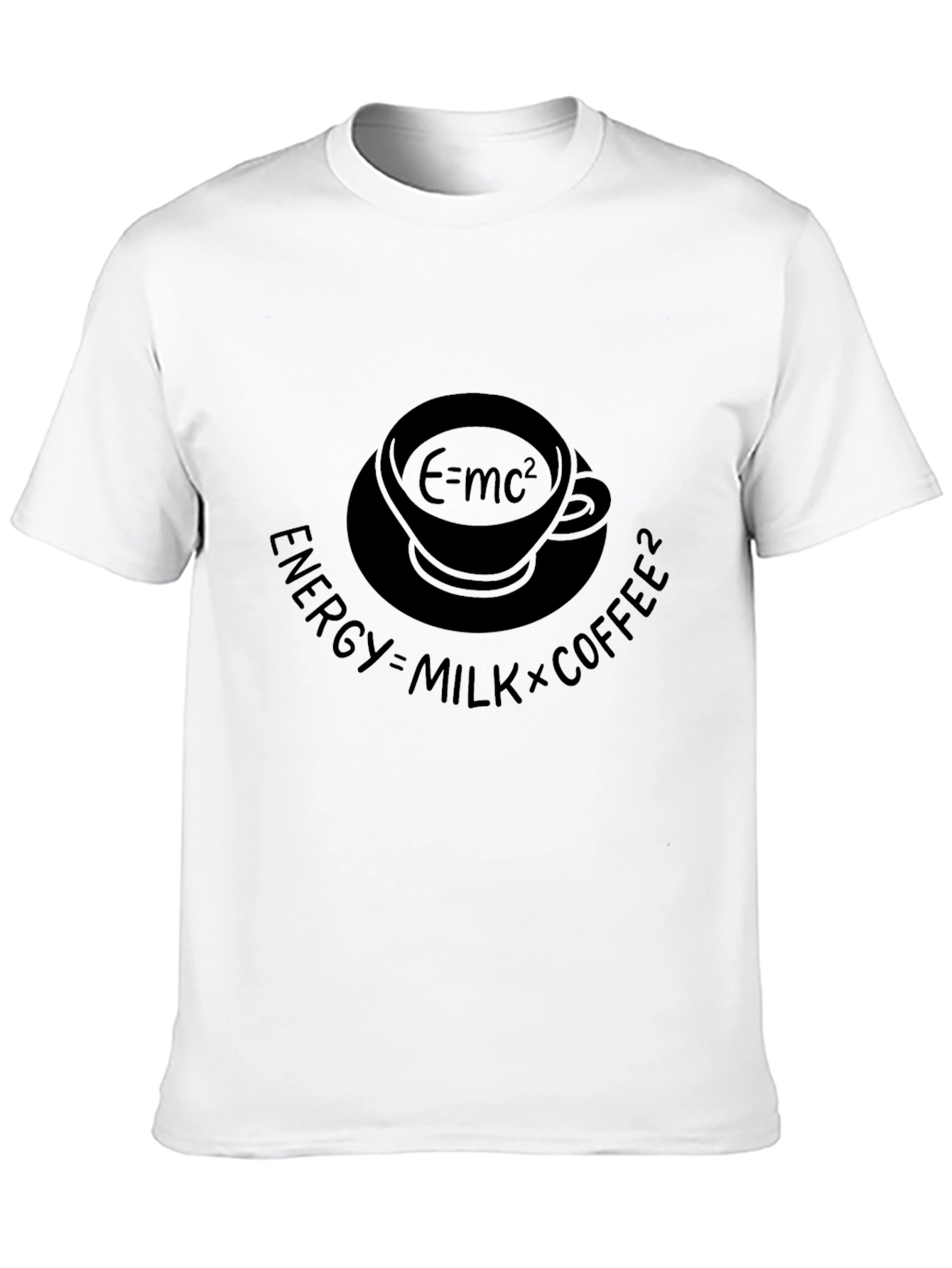 Black Energy=Milk*Coffee² Funny Equation T-Shirt view 10